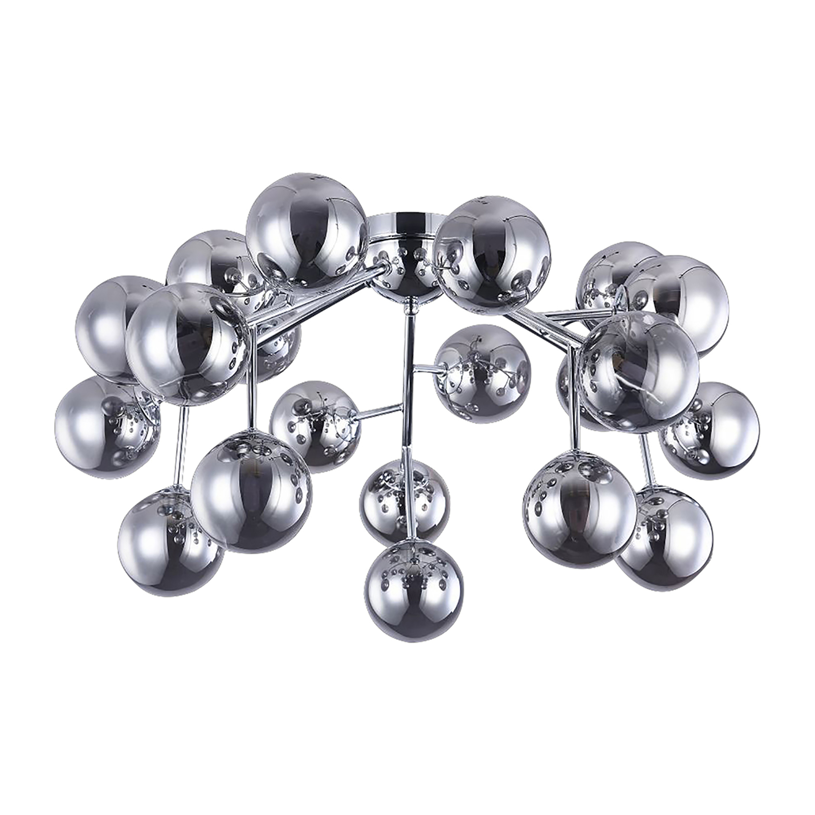 Maytoni Dallas plafonnier, 20 sphères verre chromé