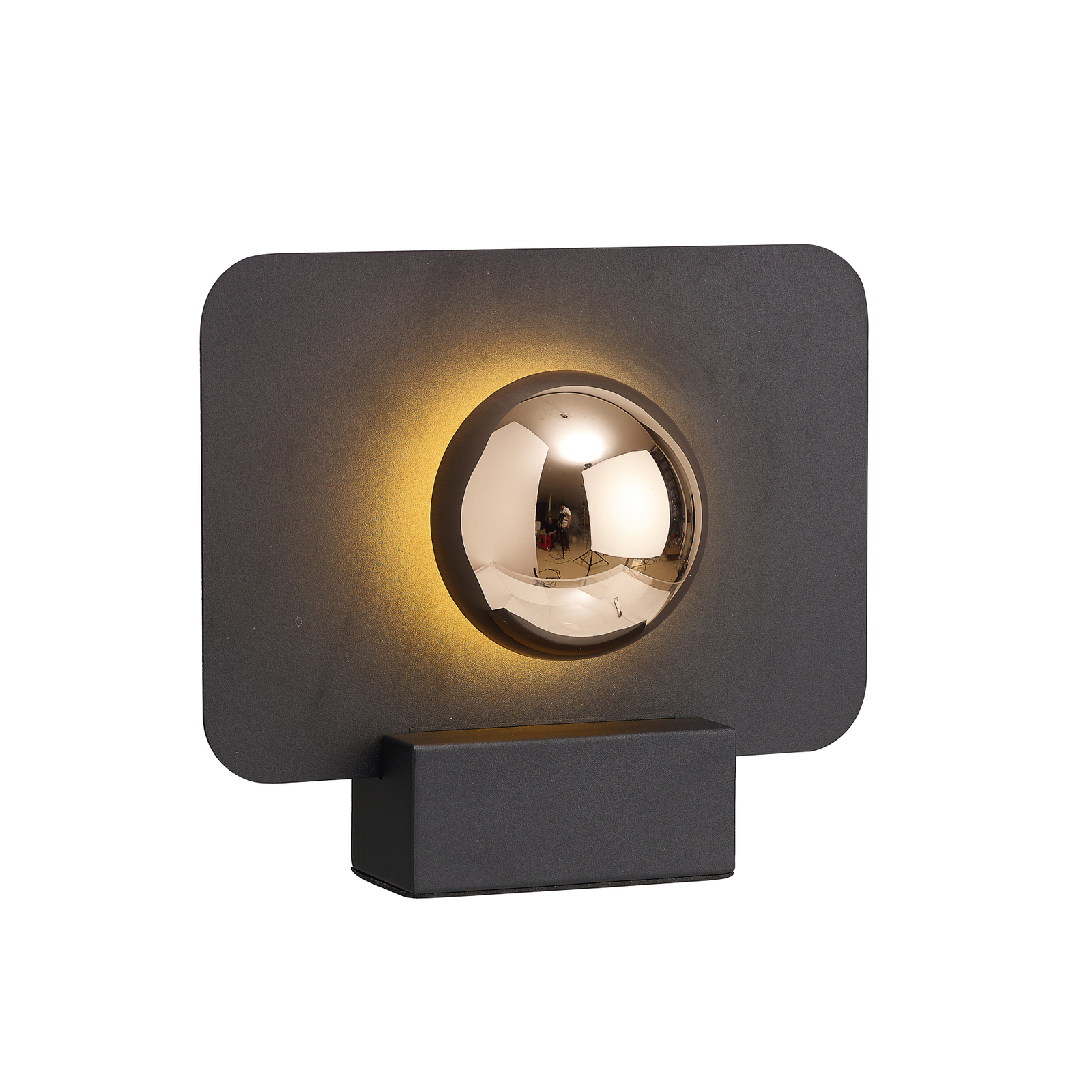 Alba LED tafellamp, indirect verlichtingseffect, zwart