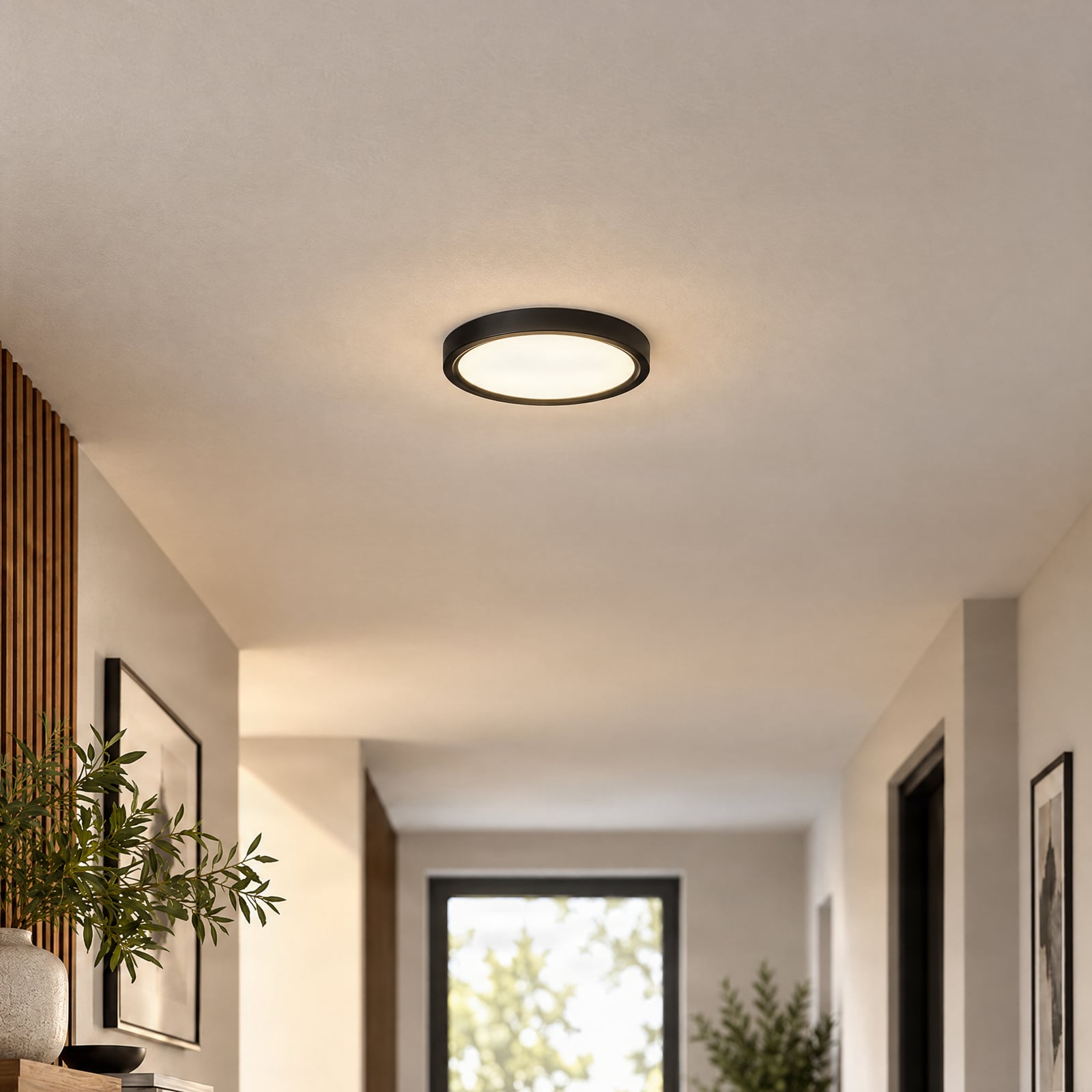Lindby Smart LED осветление за таван Pravin, Ø 23 cm, CCT, черно Lindby Smart LED осветление за таван Pravin, Ø 23 cm, CCT, черно