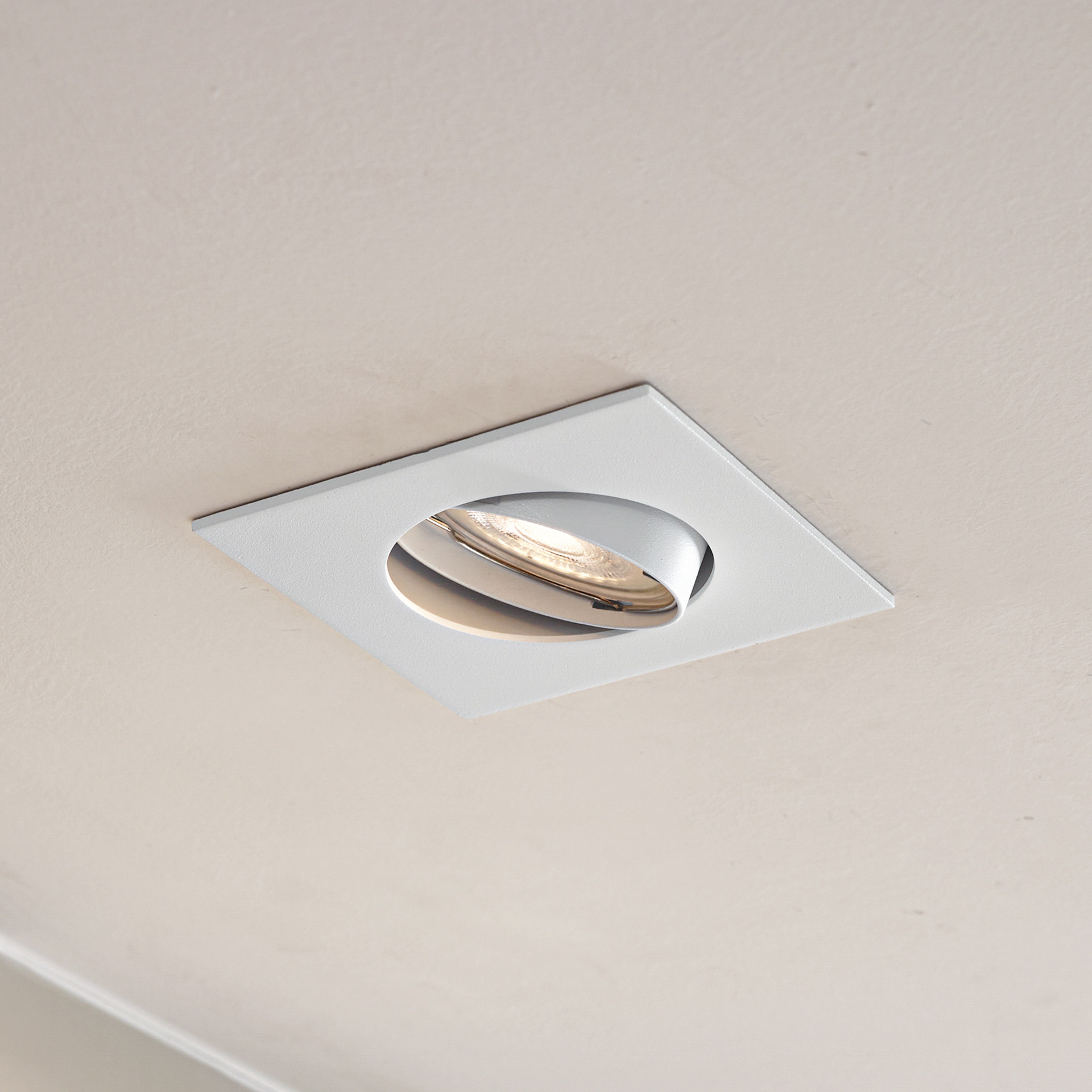 Prios Lumină încastrată Fibur, alb, 9 cm, GU10