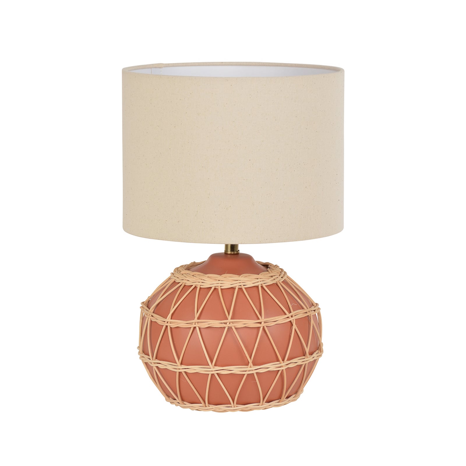 Lampada da tavolo Cyclades terracotta/beige, altezza 35 cm - COREP SAS