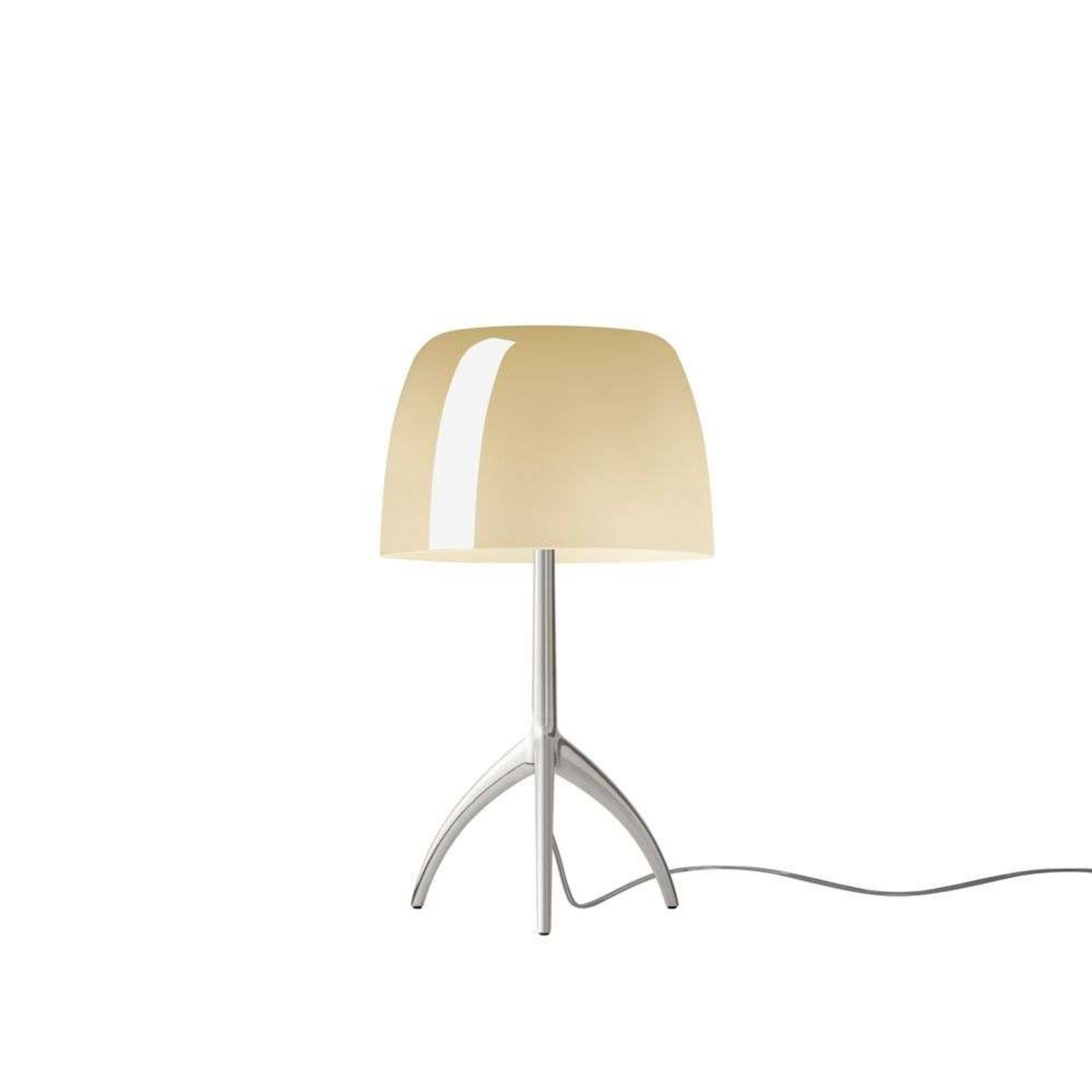 Lumiere Piccola tafellamp, aluminium/beige, 35 cm - Foscarini