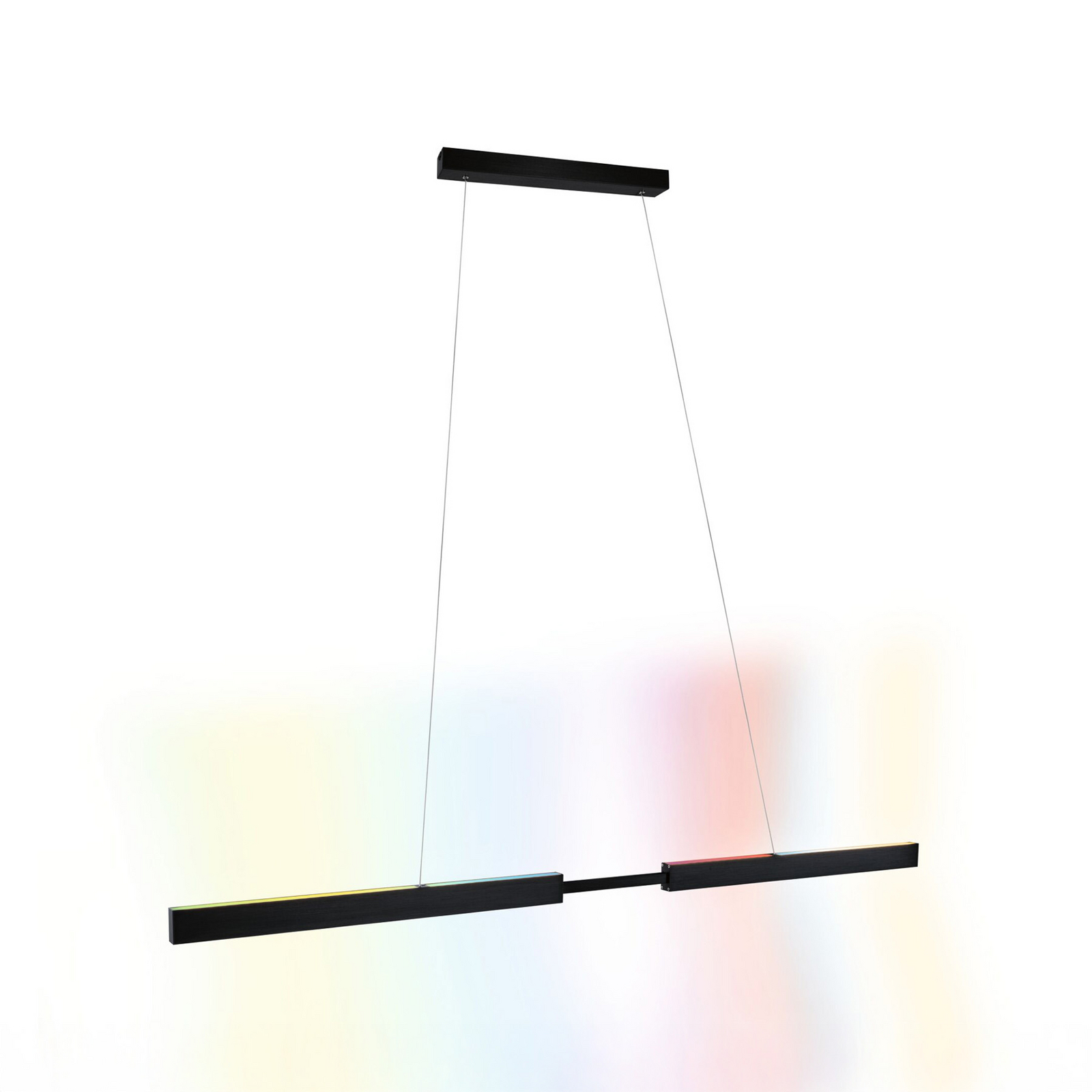 Lámpara colgante LED Aptare de Paulmann, negra, RGBW, inteligente, atenuable. Lámpara colgante LED Aptare de Paulmann, negra, RGBW, inteligente, atenuable.