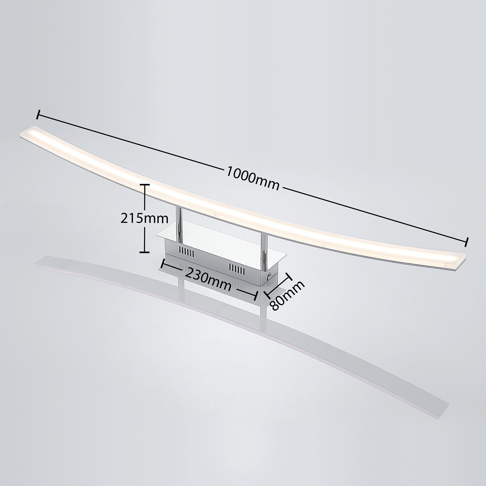 Curved LED ceiling light Lorian