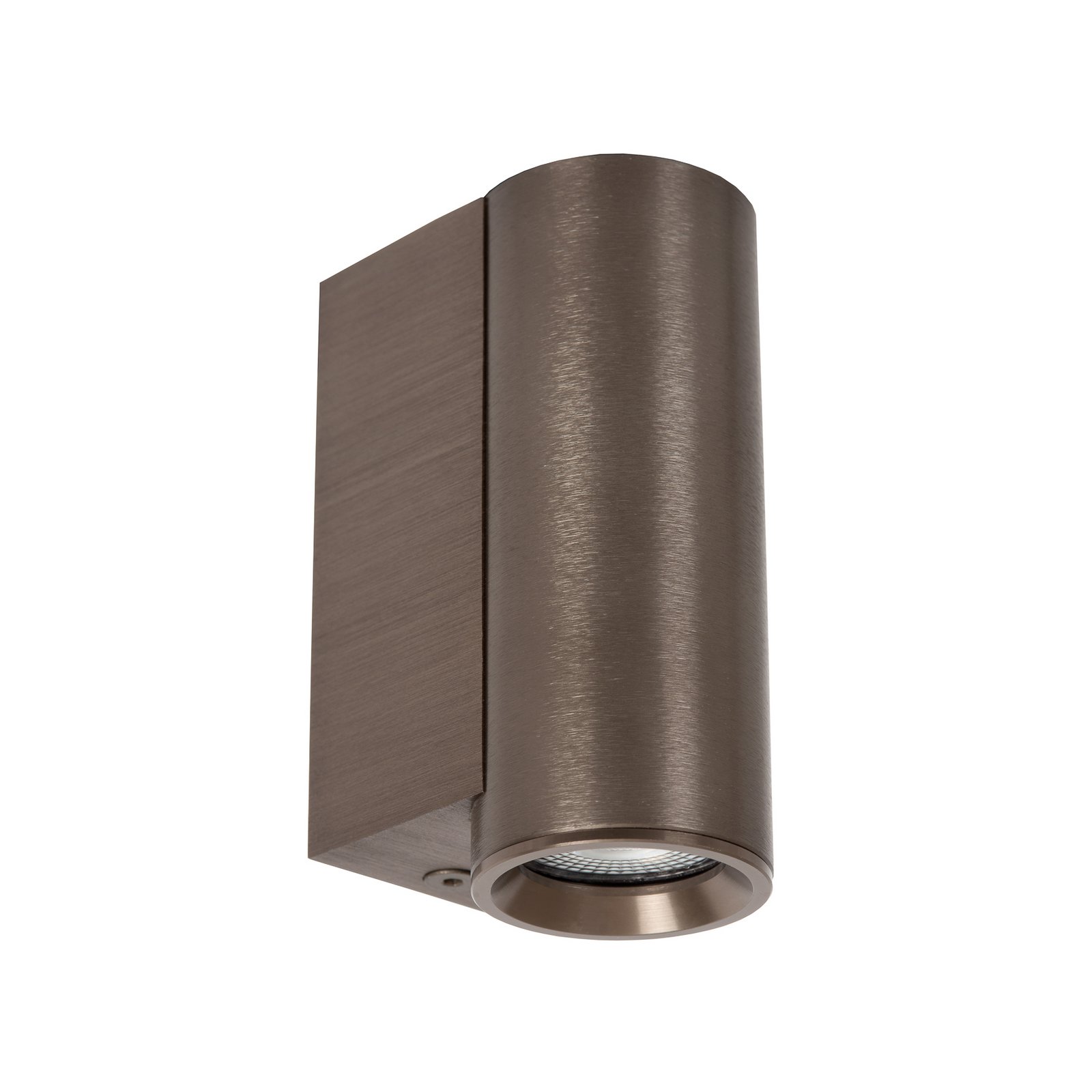 Wandstrahler Dupla, rostfarben, Höhe 9 cm, Metall