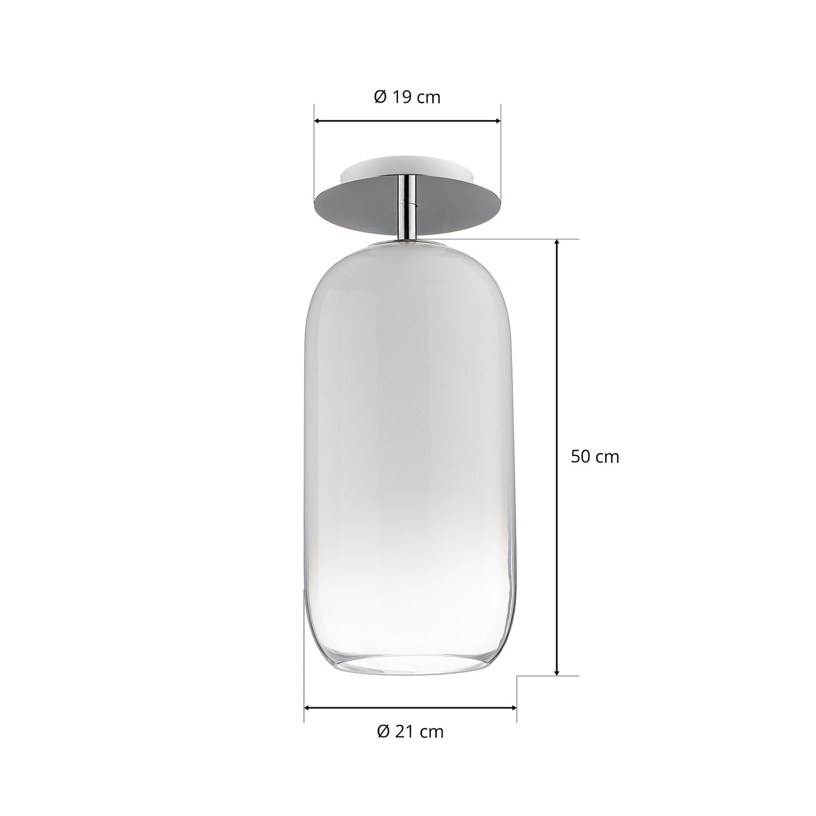 Artemide Gople plafón blanco/plata