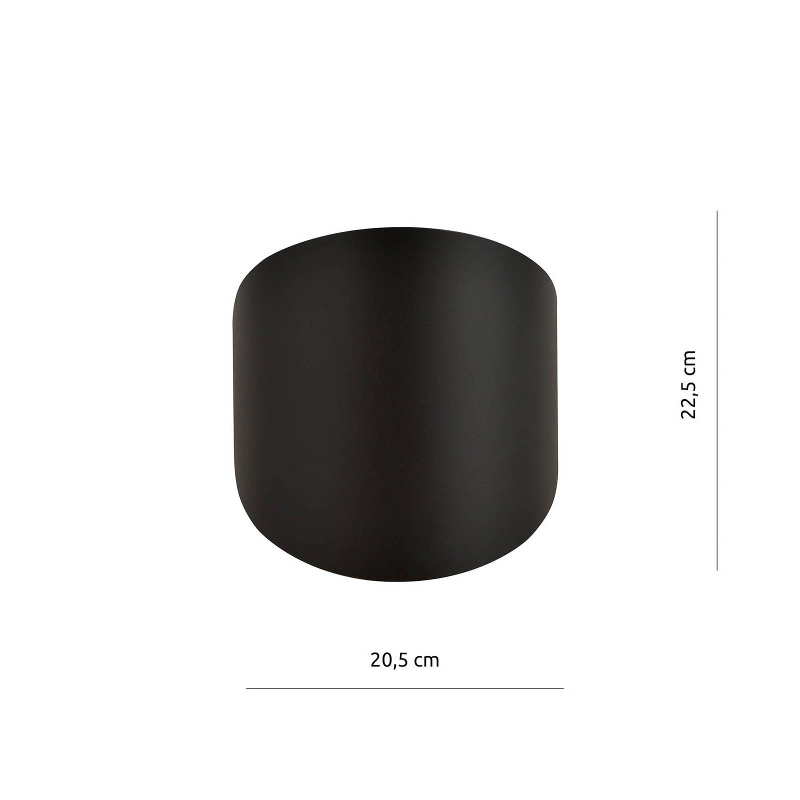 Lampa sufitowa forma 3, czarna, 20,5 x 22,5 cm