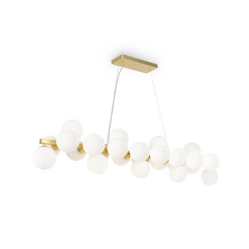 Maytoni Dallas pendellampa, 25-ljus, lång, guld