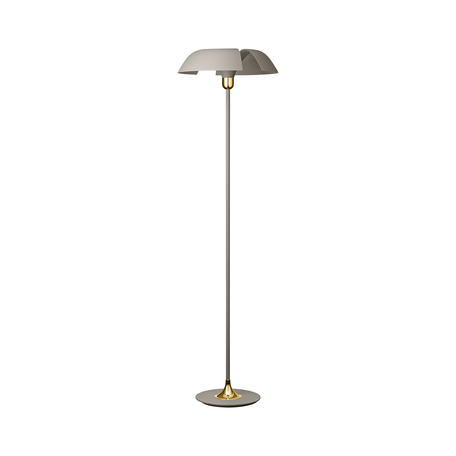 Lampa stojąca AYTM Cycnus, taupe, żelazo, wysokość 160 cm, E27
