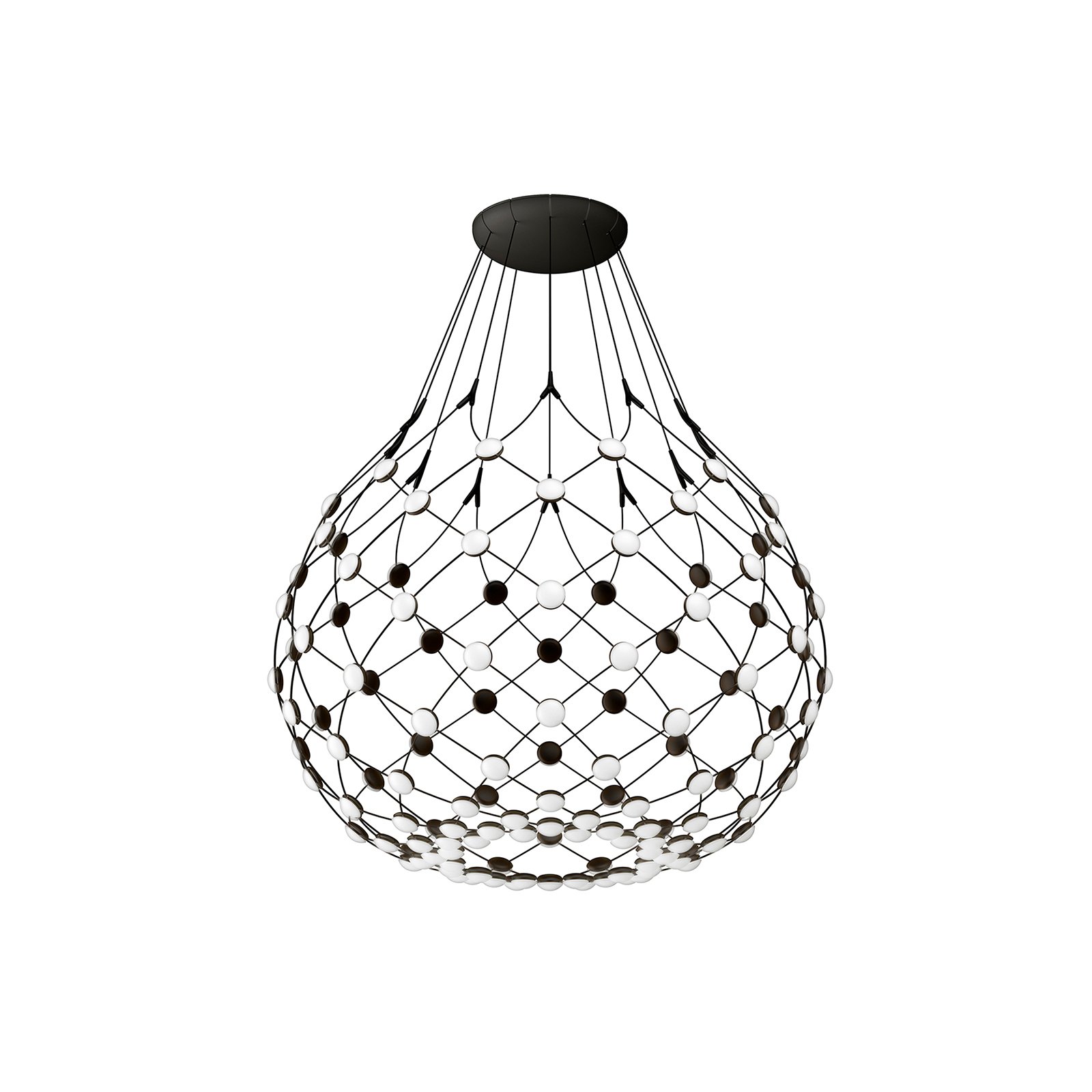Mesh Pendel Ø80xH60 Phase 1m Black - Luceplan