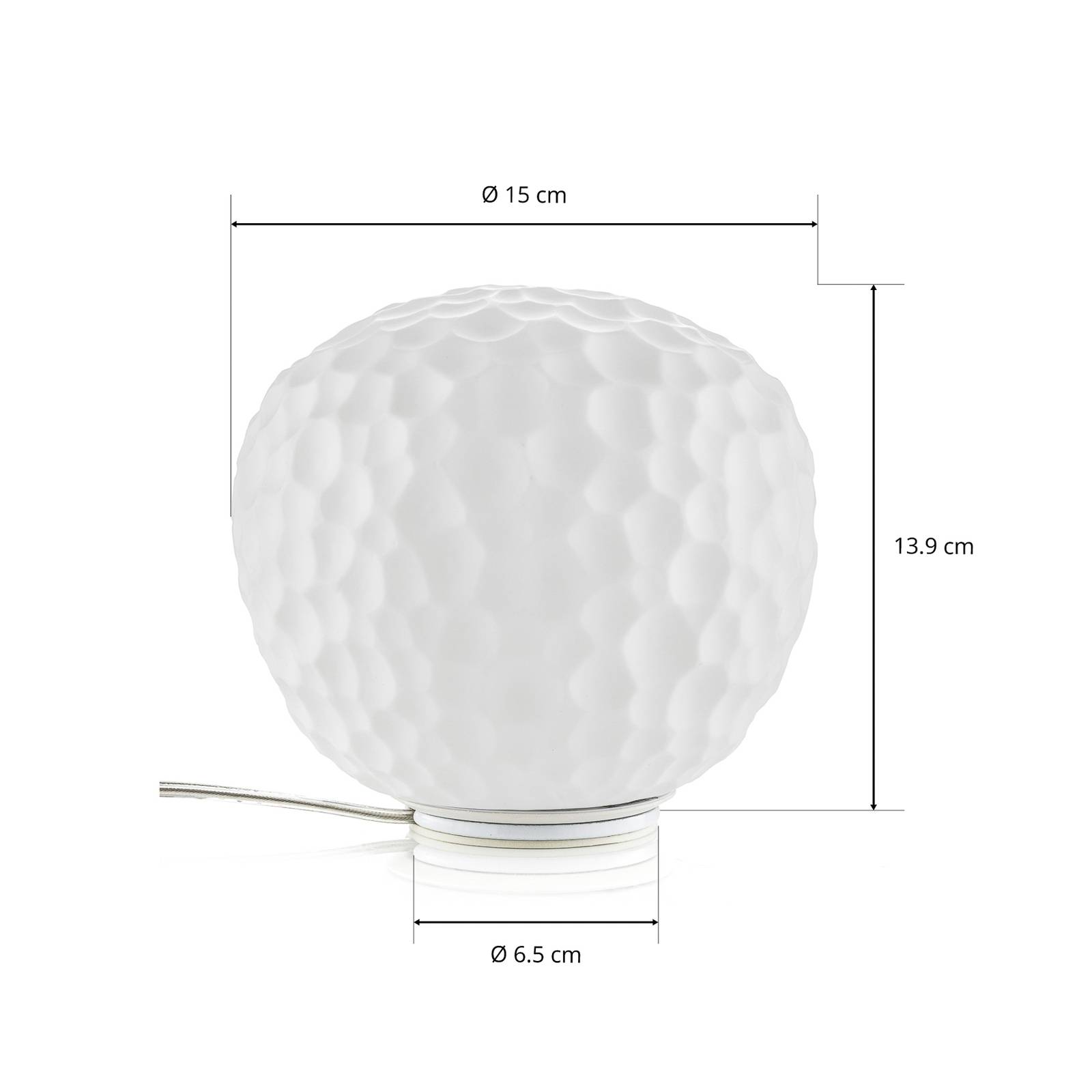 Artemide Meteorite lampa stołowa, E14 Ø 15 cm
