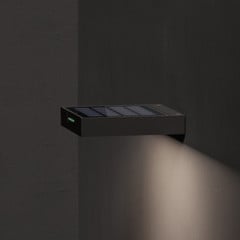 KLEWE LED päikesepaneeliga seinavalgusti ALA WALL, antratsiit, alumiinium, IP65