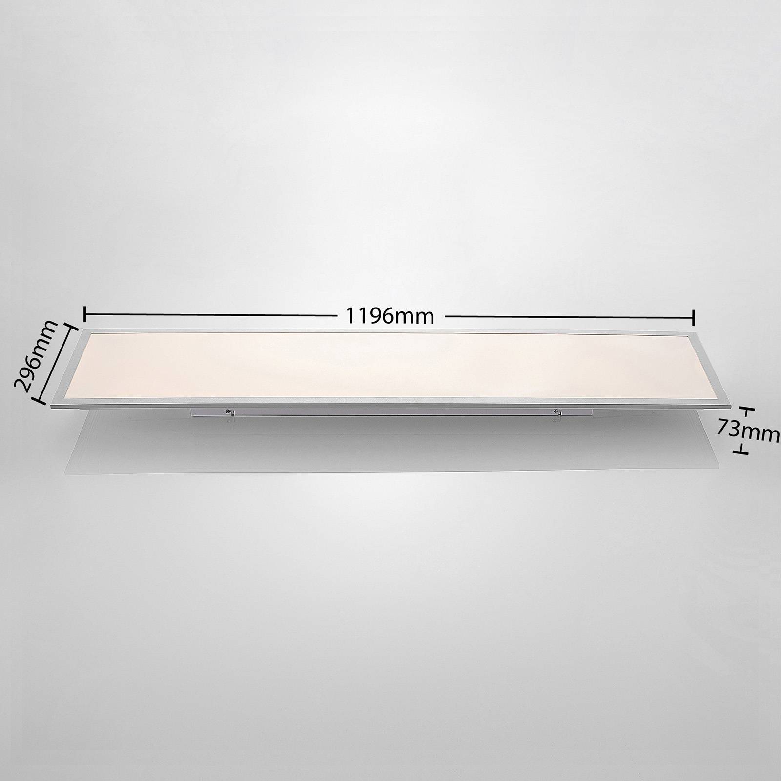 Panel LED Lindby Stenley, 4000 K, 120 cm x 30 cm, biały