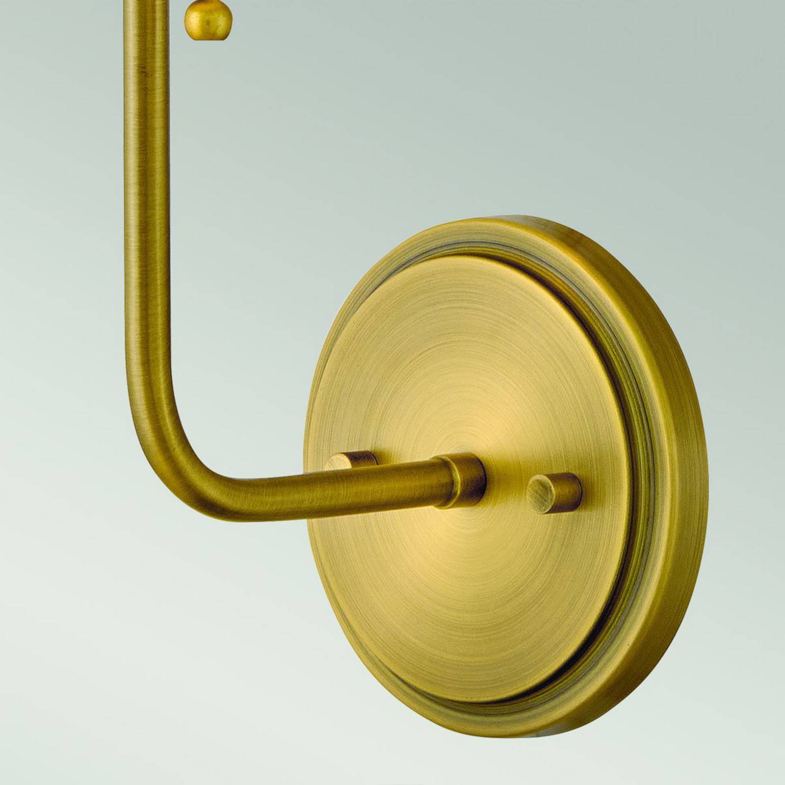 Kinkiet Clarke 1, mosiądz/beż, len, stal