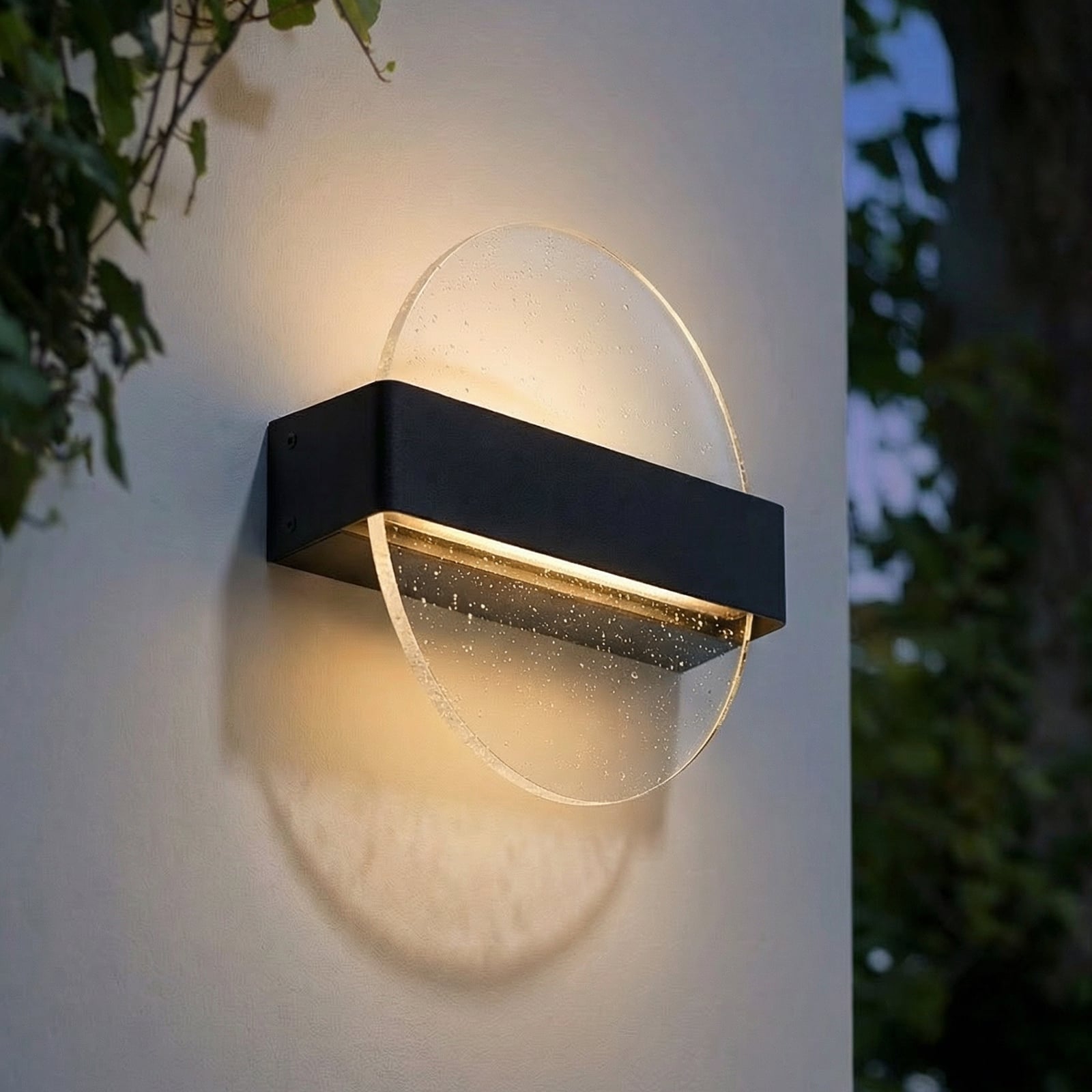 Narkelo LED wandlamp, zwart/helder, CCT, IP44 - Lucande Narkelo LED wandlamp, zwart/helder, CCT, IP44 - Lucande