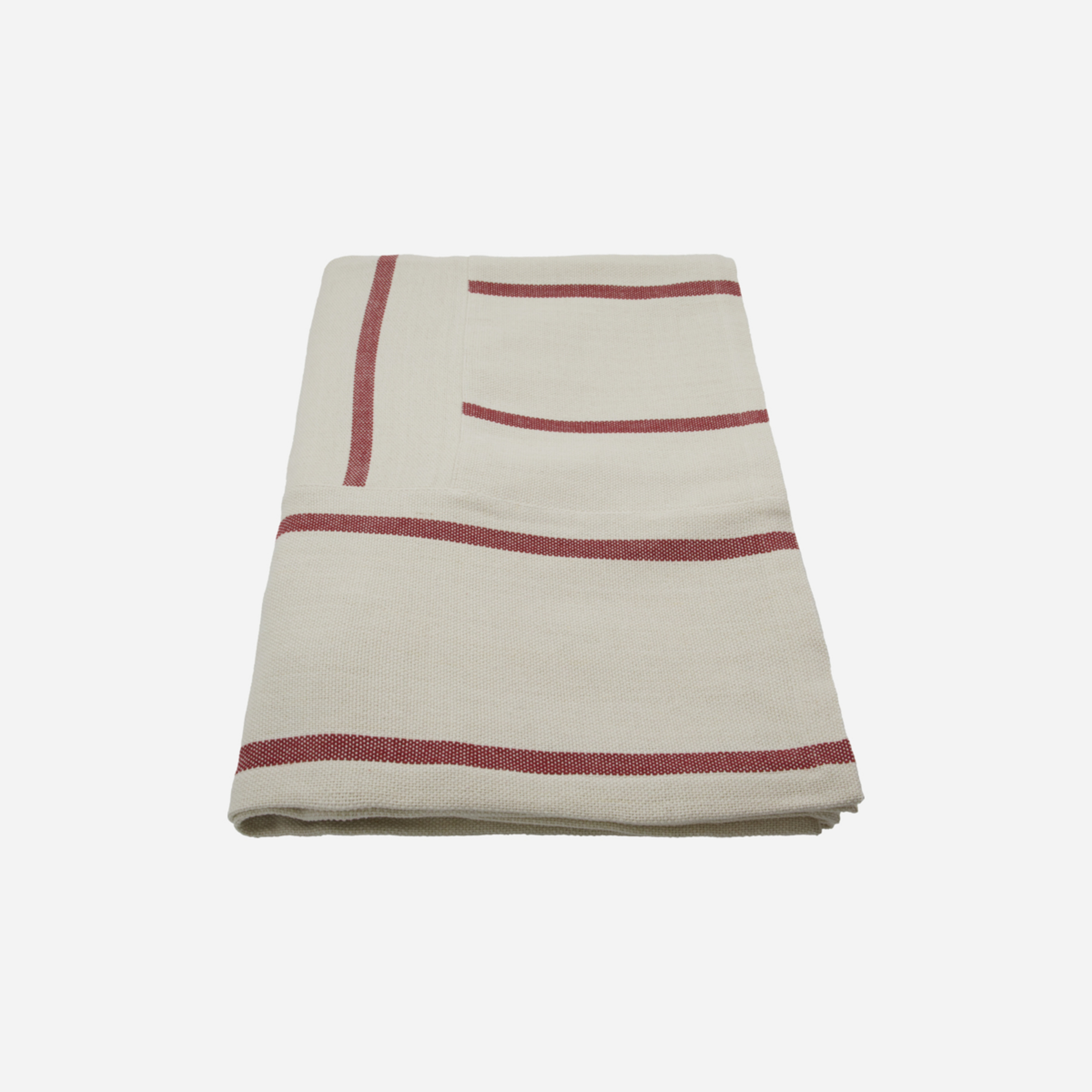 HDNula Colcha, branco/vermelho, 250 x 250 cm - House Doctor