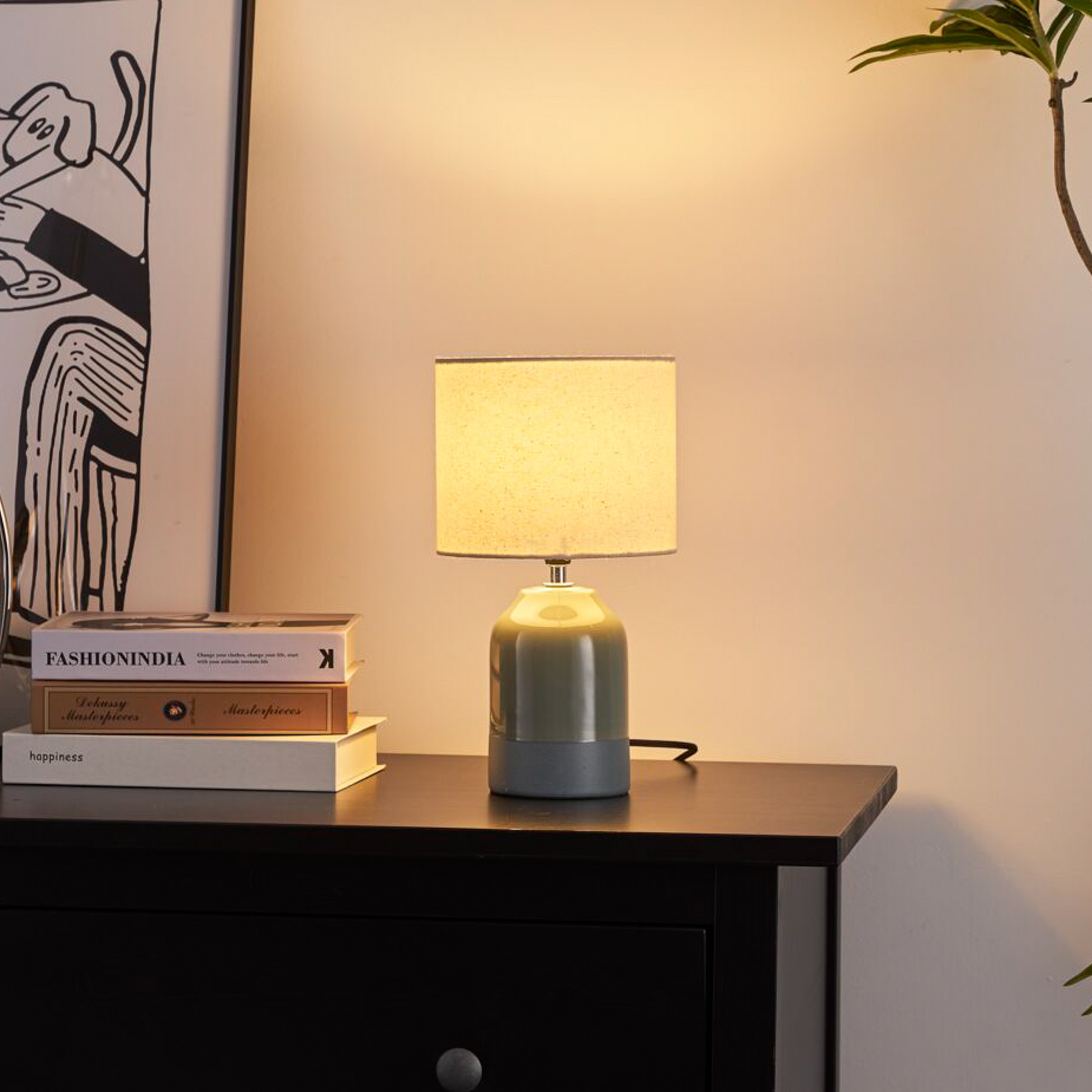 Lampe à poser Pauleen Sandy Glow, crème/vert