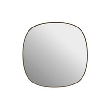 Framed Mirror -seinäpeili, beige, 40 x 40 cm, teräs – Muuto - Kylpyhuone - Moderni - Lasi - Pyöreä
