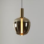 Suspension LED Stars of Light Fruitera dorée Ø 25 cm en verre CCT