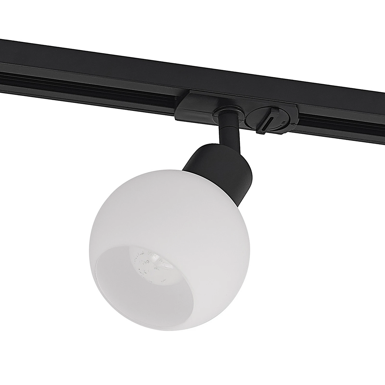 Lindby Linaro sínes reflektor, E14, fekete, Ø 10 cm, 1 fázisú