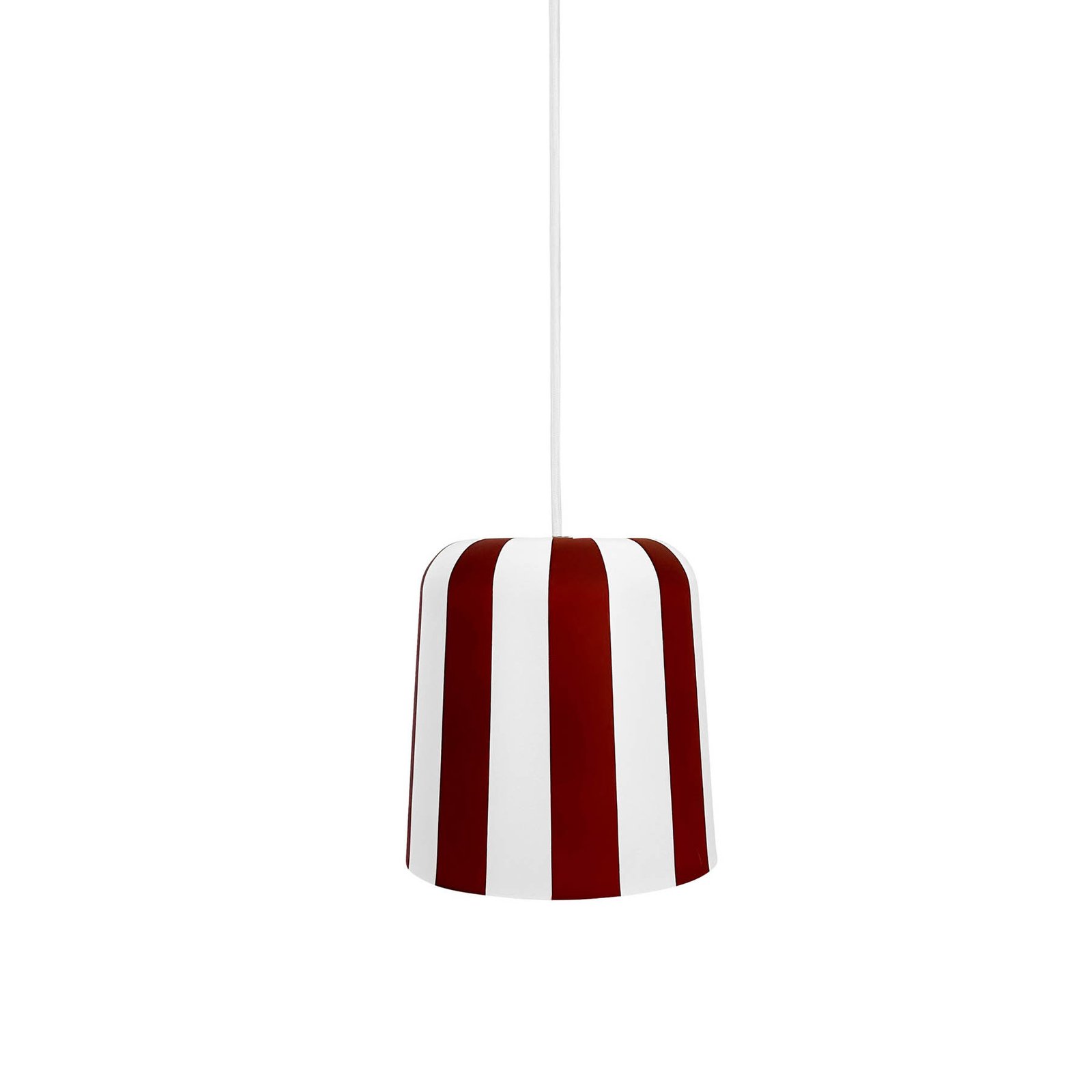 Dyberg Larsen hanging light Gry, dark red/white, Ø 20 cm