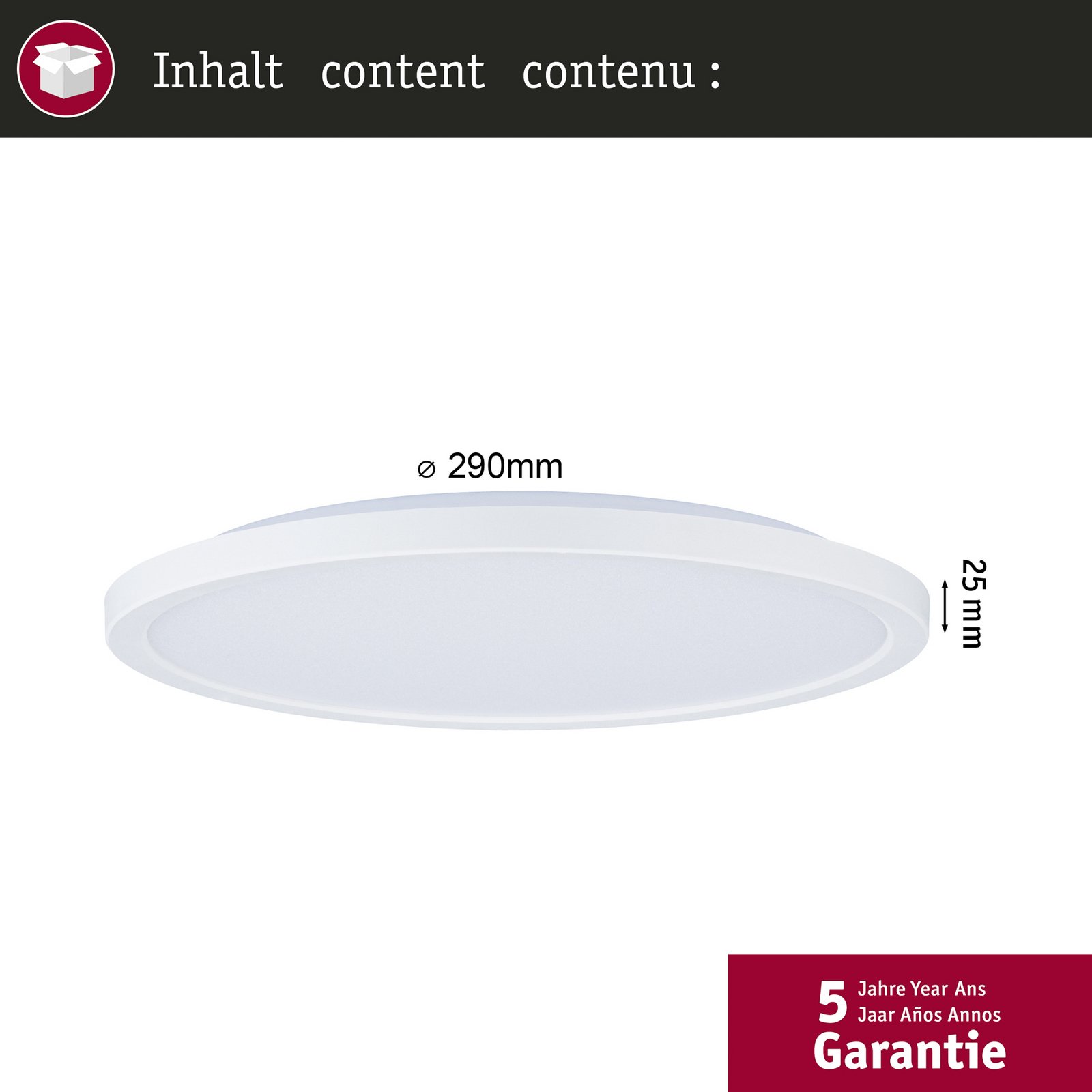 Atria Shine LED loftslampe Ø29 hvid - Paulmann