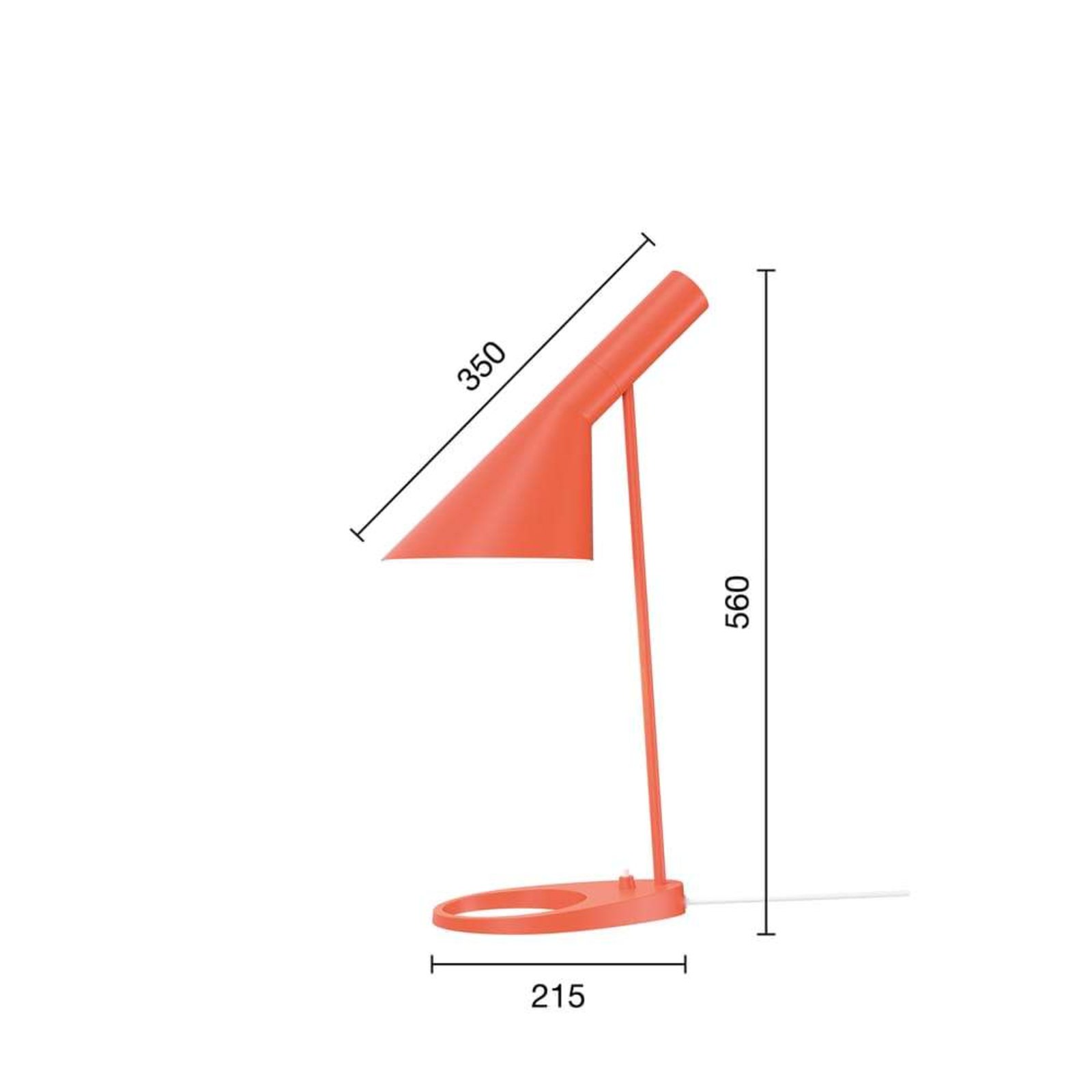 AJ Candeeiro de Mesa Electric Orange - Louis Poulsen