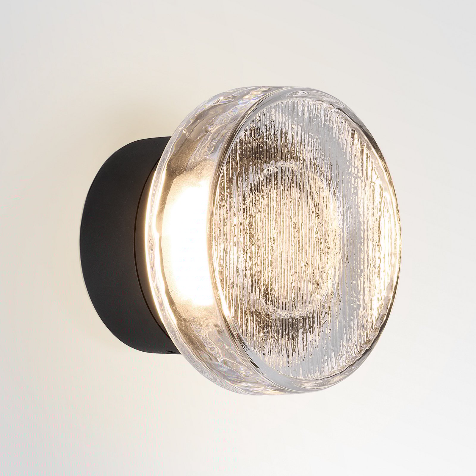 Applique d'extérieur LED MARSET ROC, noir, 14 cm, IP65, TRIAC