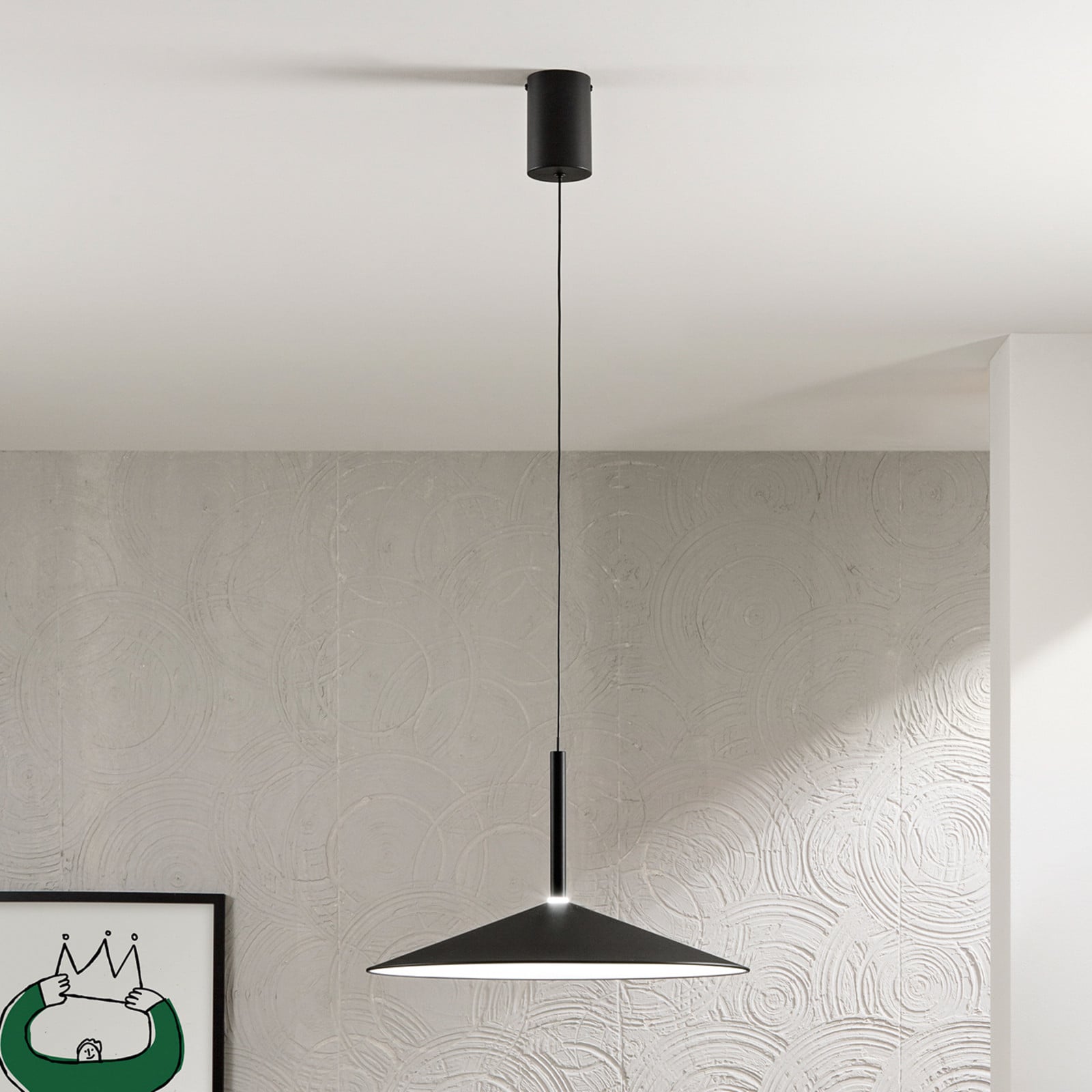 Luce Ambiente Design Lampă suspendată LED Khan negru Ø 48 cm metal CCT - Camera de zi / sufragerie - Modern