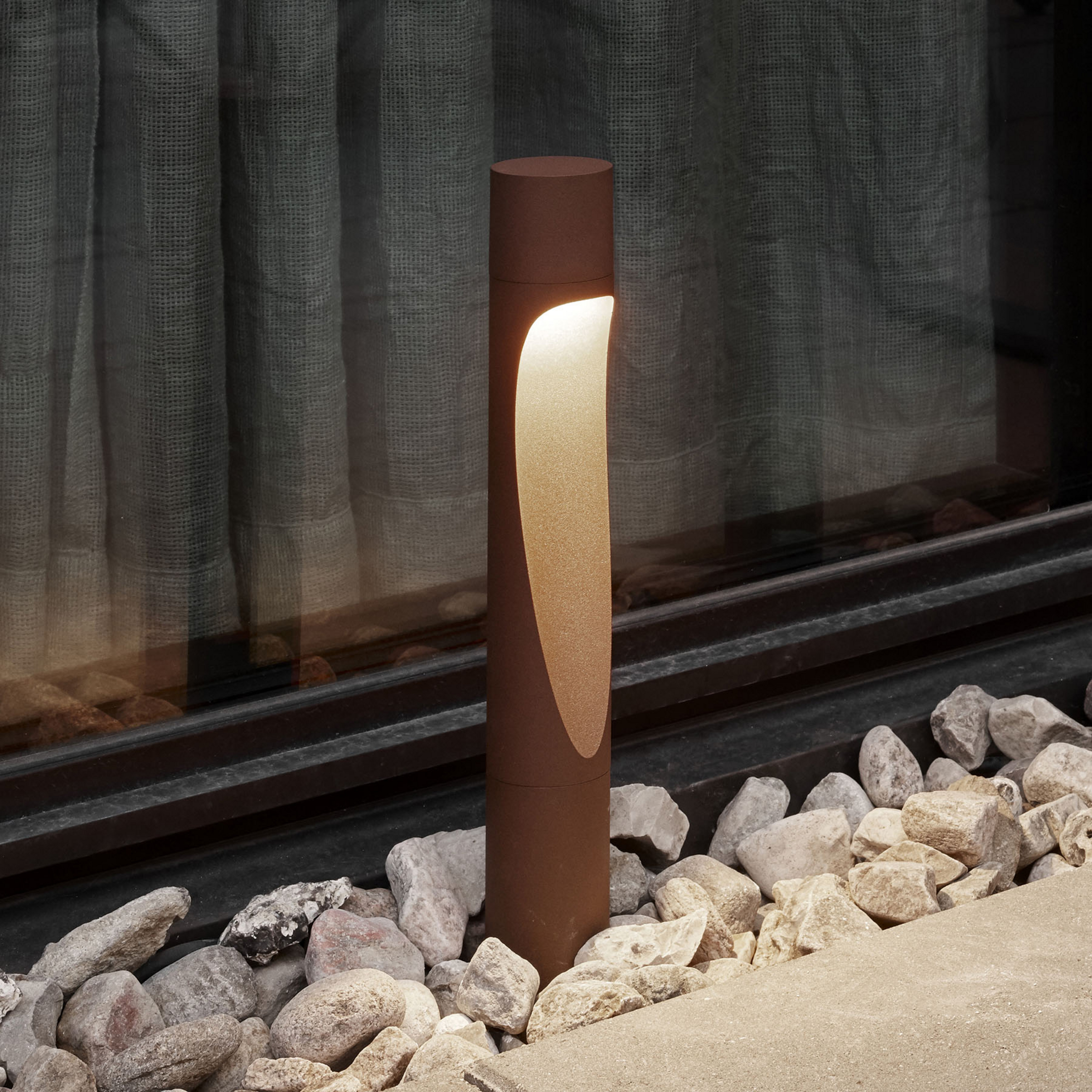 Louis Poulsen Sockellampe Flindt 930 corten 35cm Fuß Adapter