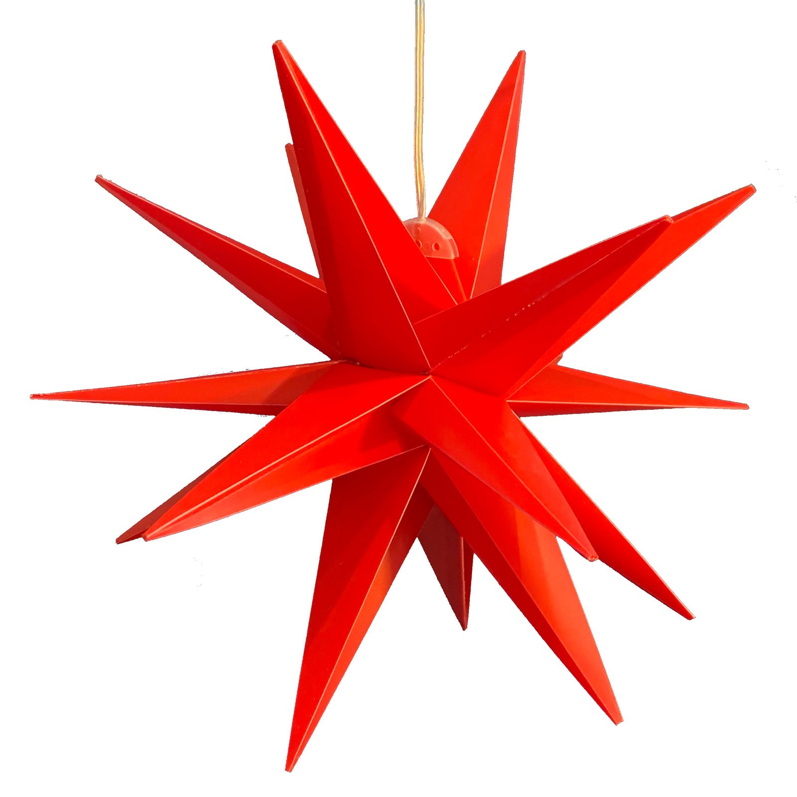 Gwiazda dekoracyjna LED 18 ramion Ø 25 cm czerwona