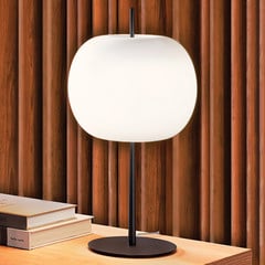 kdln lámpara de mesa Kushi XL, negro/blanco, altura 60 cm, atenuable