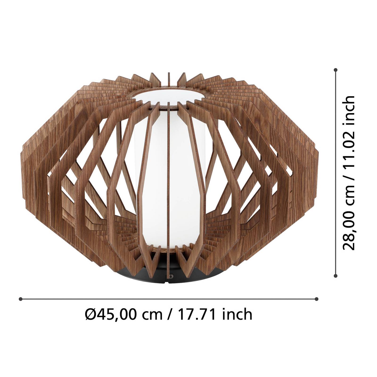  Eglo Lampa Sufitowa Rusticaria Z Drewnianymi Rozpórkami 