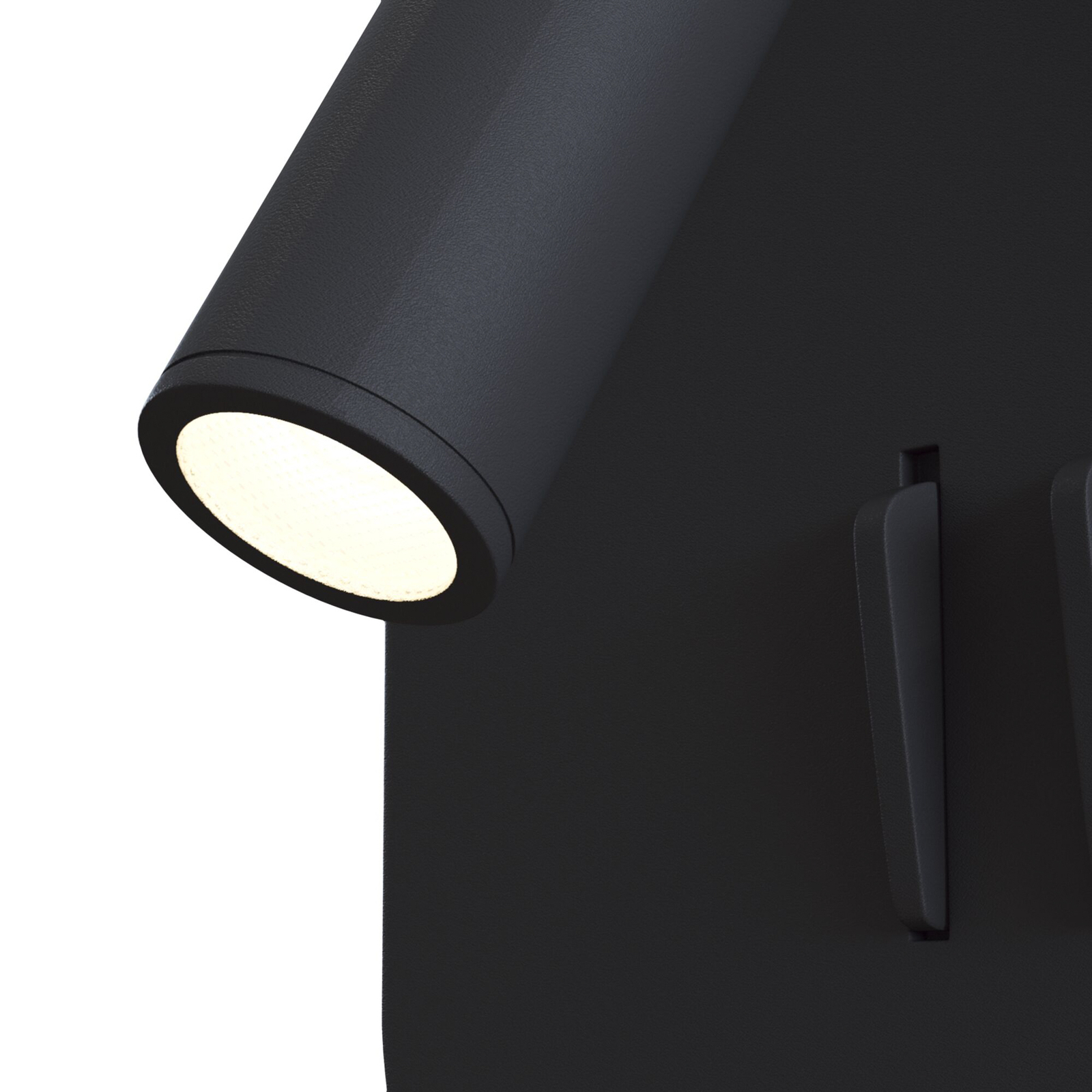 Maytoni iOS 176 LED wandlamp, hoekig, zwart