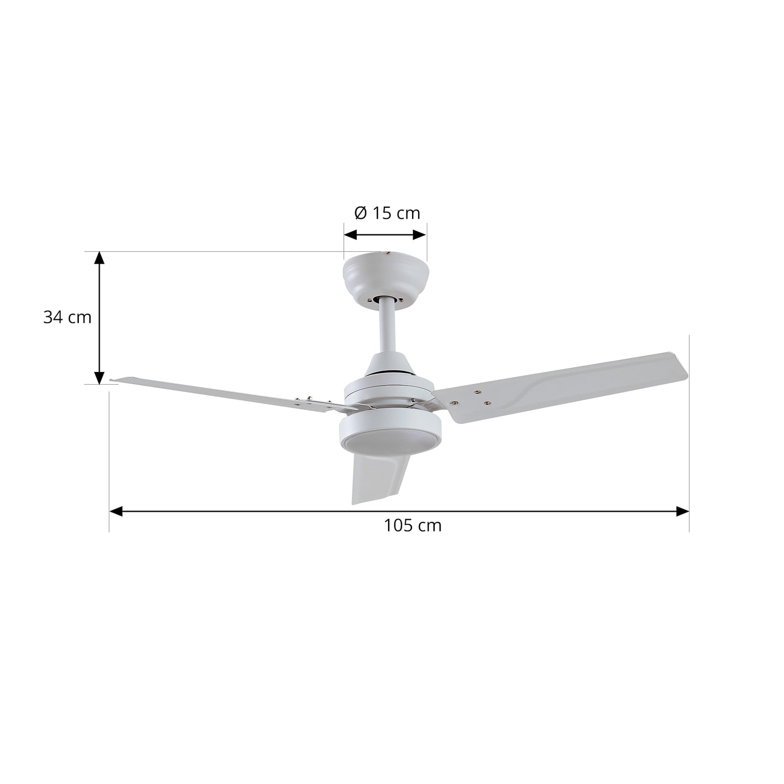 Ventilateur de plafond LED Aerallo, blanc, CCT, silencieux - Lindby