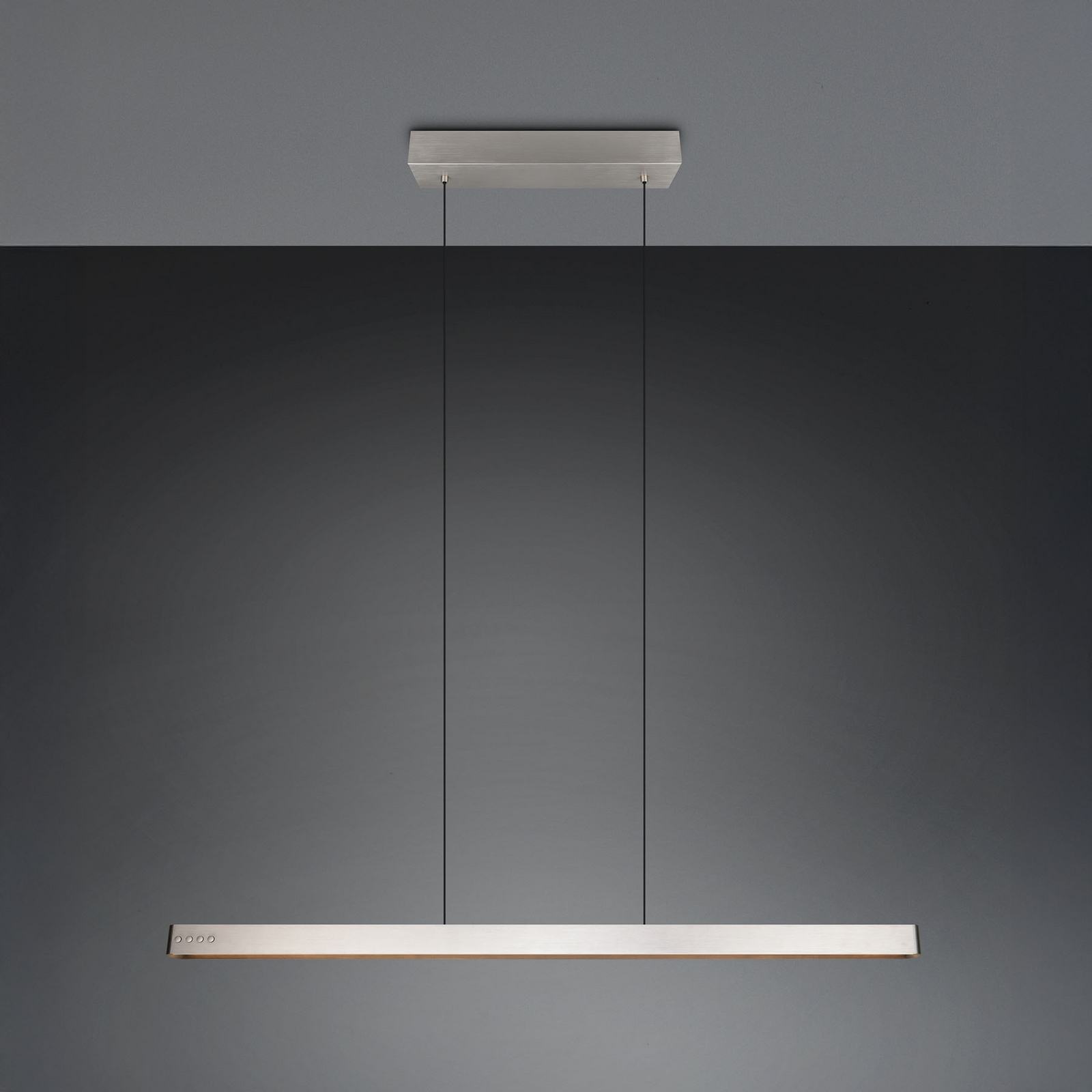 LED lógó világítás Donegal, nikkel színű, hossza 150 cm, CCT LED lógó világítás Donegal, nikkel színű, hossza 150 cm, CCT