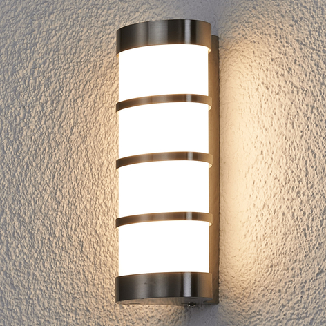 LED utendørs vegglampe Leroy av rustfritt stål