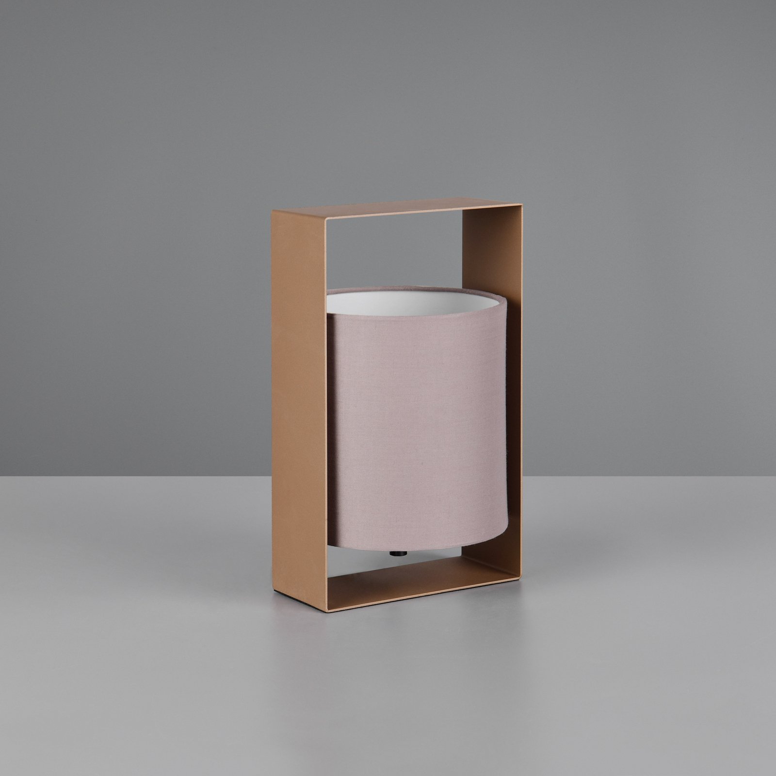 Pail table lamp, coffee, metal, height 27 cm