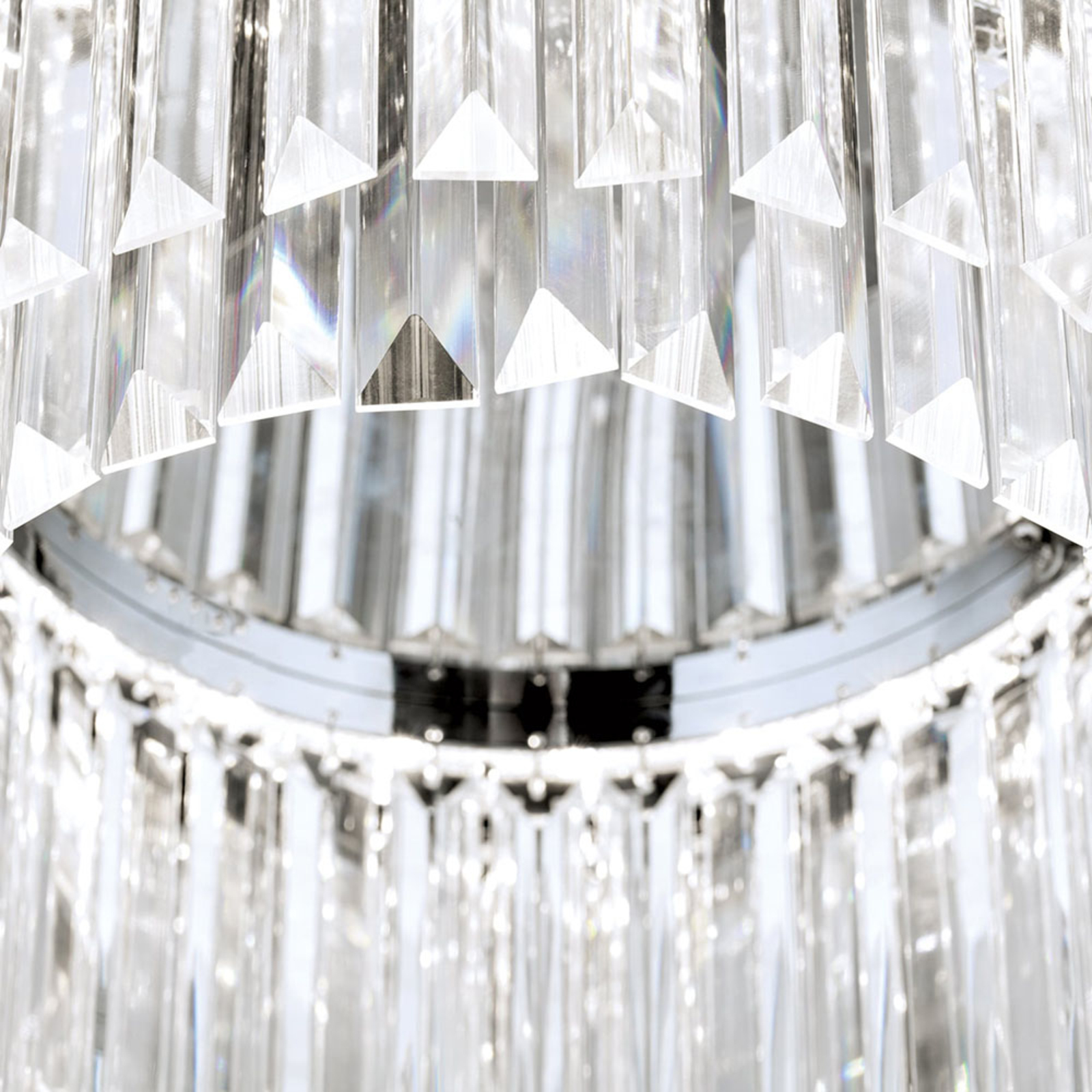LED lubinis šviestuvas "Prism", chromas, Ø 55 cm