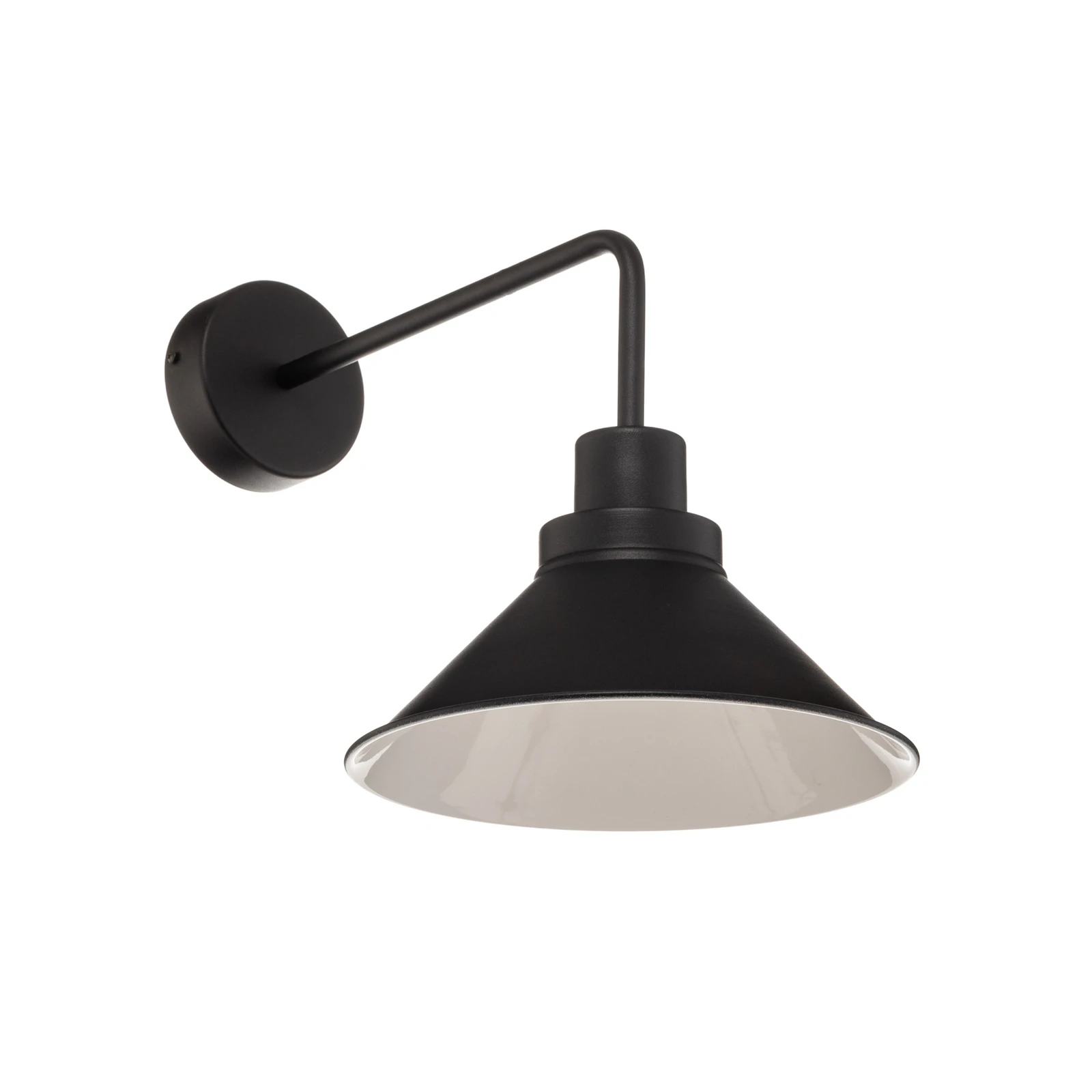 Aplique de pared Craft I de metal en negro