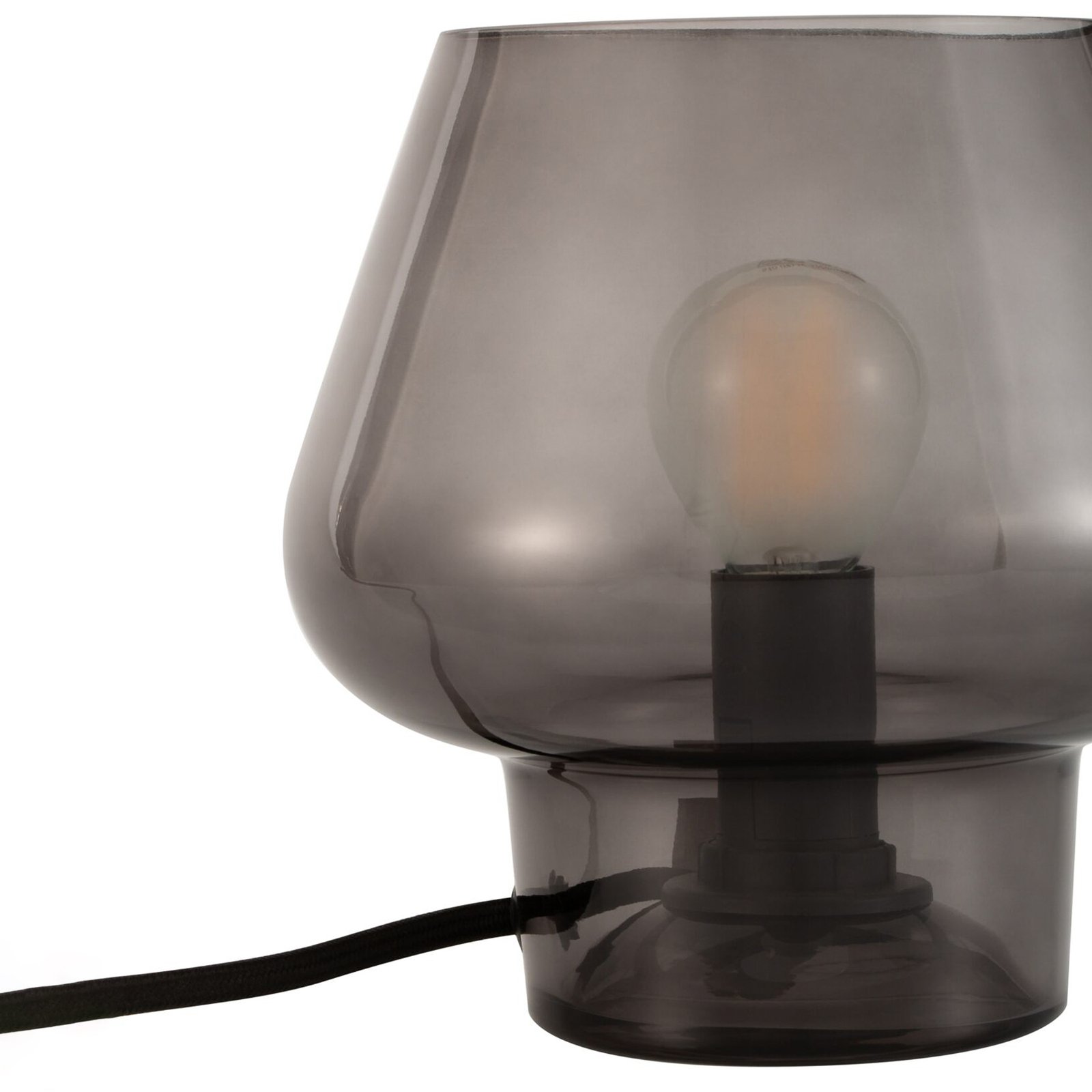 Pauleen Crystal Gleam tafellamp van rookglas