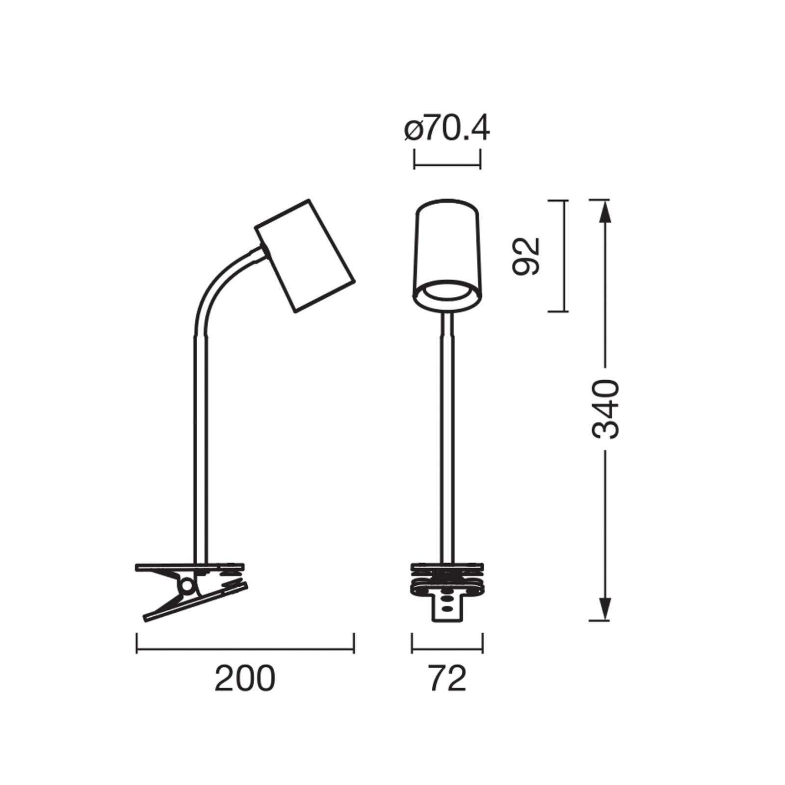 OSRAM klemlamp Office Line Desk Trapezium Clip zwart
