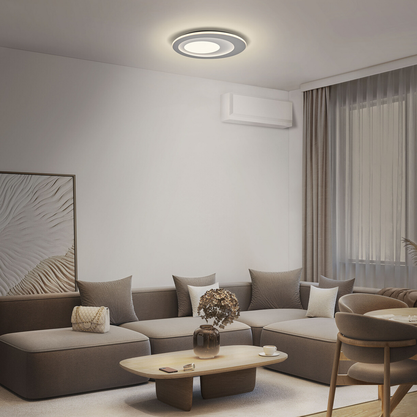 Φωτιστικό οροφής LED OSRAM ORBIS SPIRAL CENTRAL LIGHT, διάμετρος 51 εκ., γκρι Φωτιστικό οροφής LED OSRAM ORBIS SPIRAL CENTRAL LIGHT, διάμετρος 51 εκ., γκρι