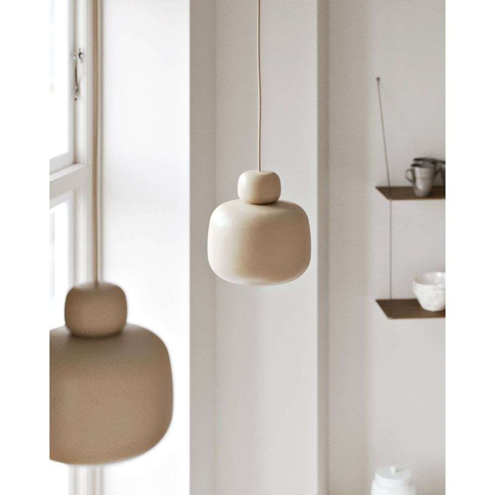 Stone Lustră Pendul Large Beige - Woud