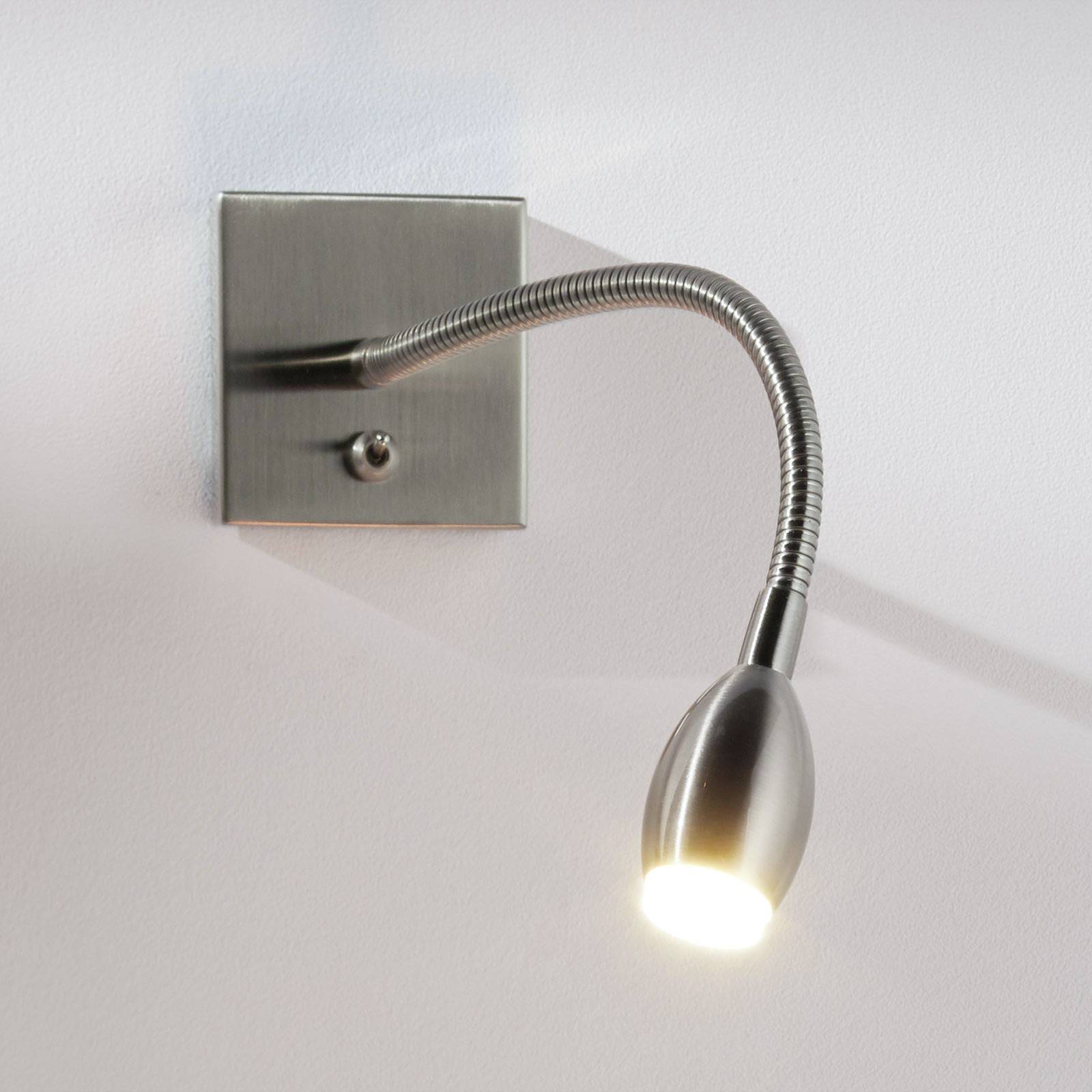 LED-Wandleuchte PILAR mit Flex-Arm, nickel
