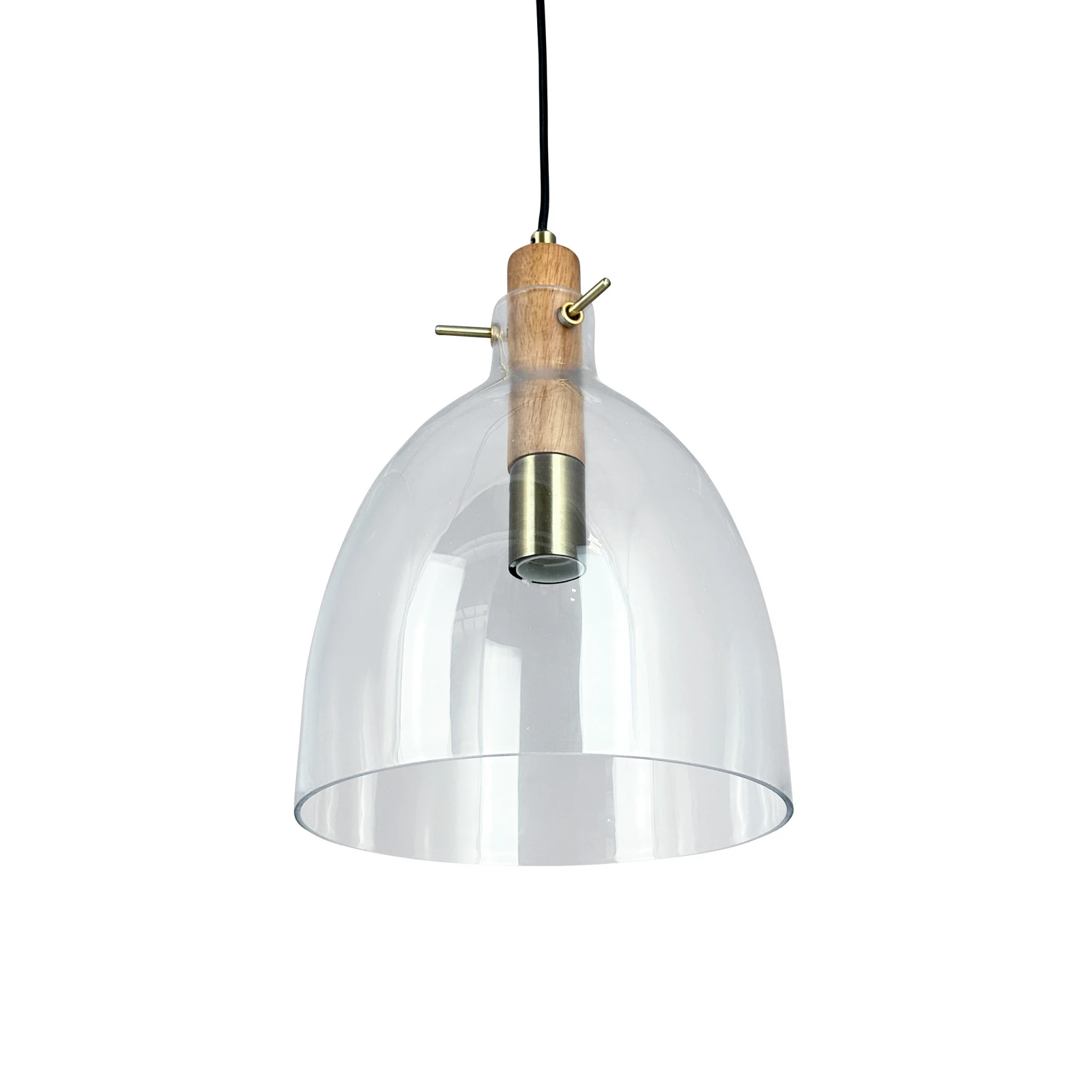 Dyberg Larsen Pendellampe Bistro, Ø 30 cm, transparent, Glas