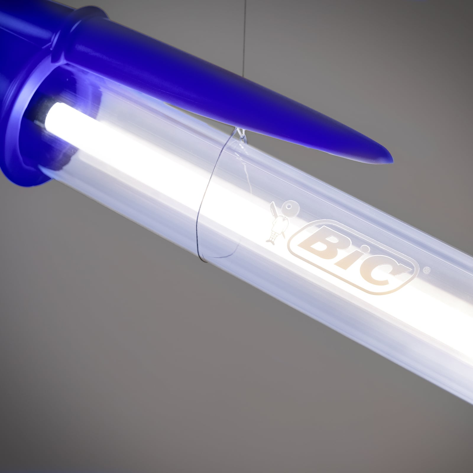 SELETTI LED hanglamp BIC, blauw, lengte 173 cm