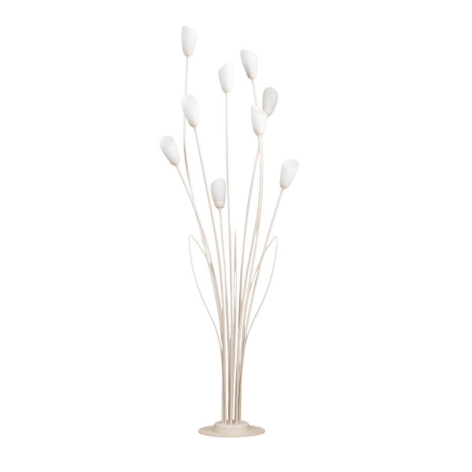 Stehleuchte Gloriosa, creme, Glas, 9-flammig