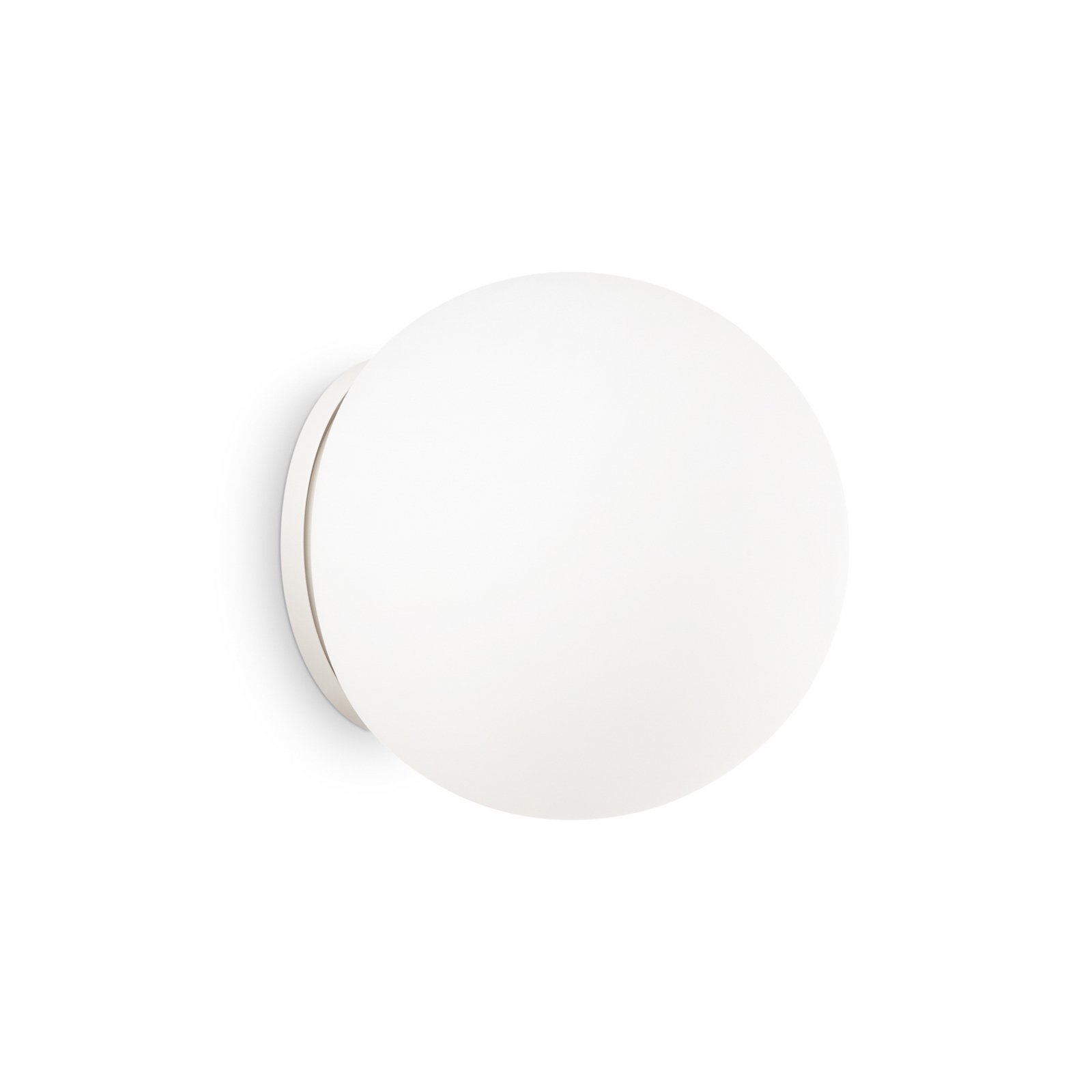 Ideal Lux стенна лампа Mapa, Ø 30 cm, E27, бял, стъкло, сферичен