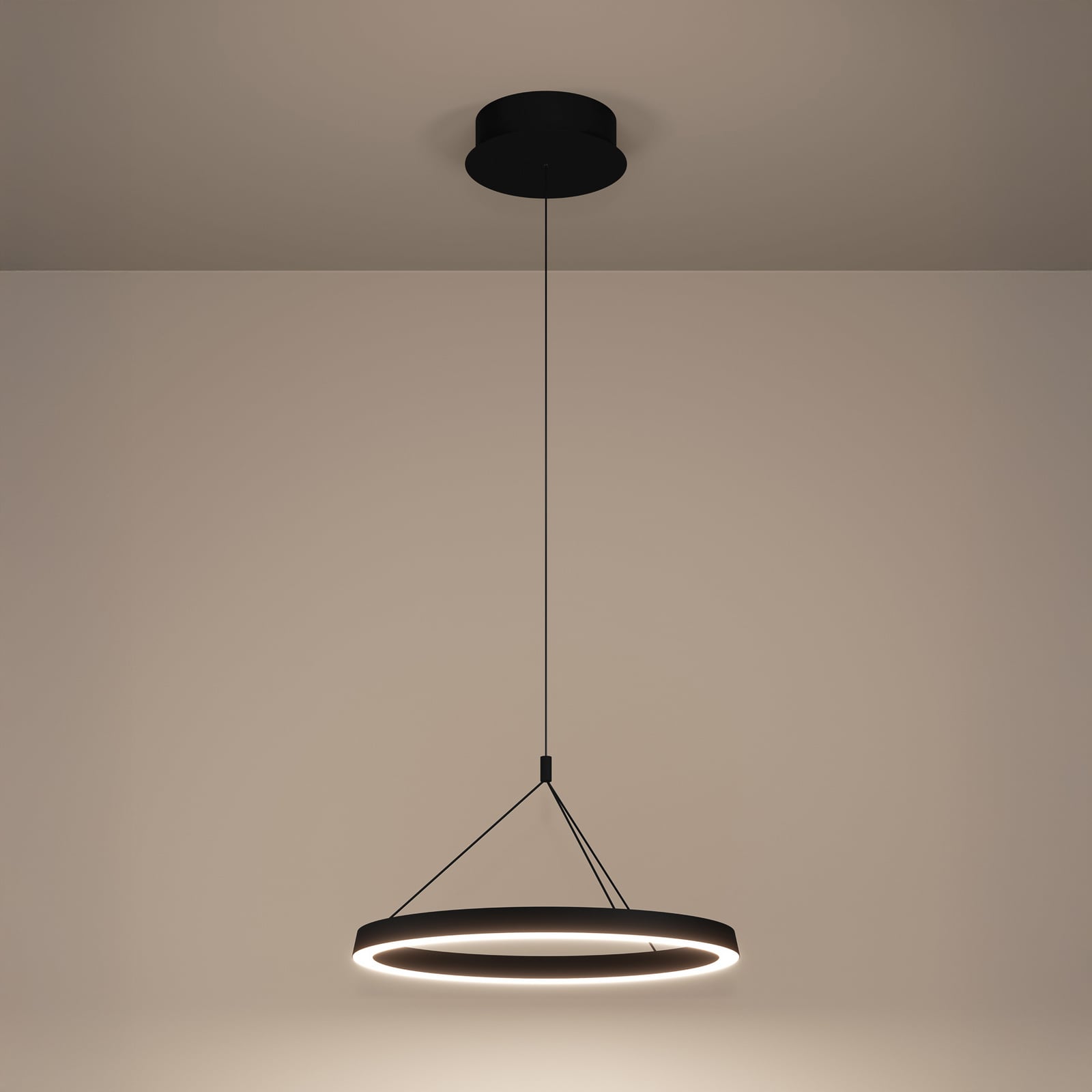 Canyamel LED hanging light, black, Ø 55 cm, CCT – Stars of Light